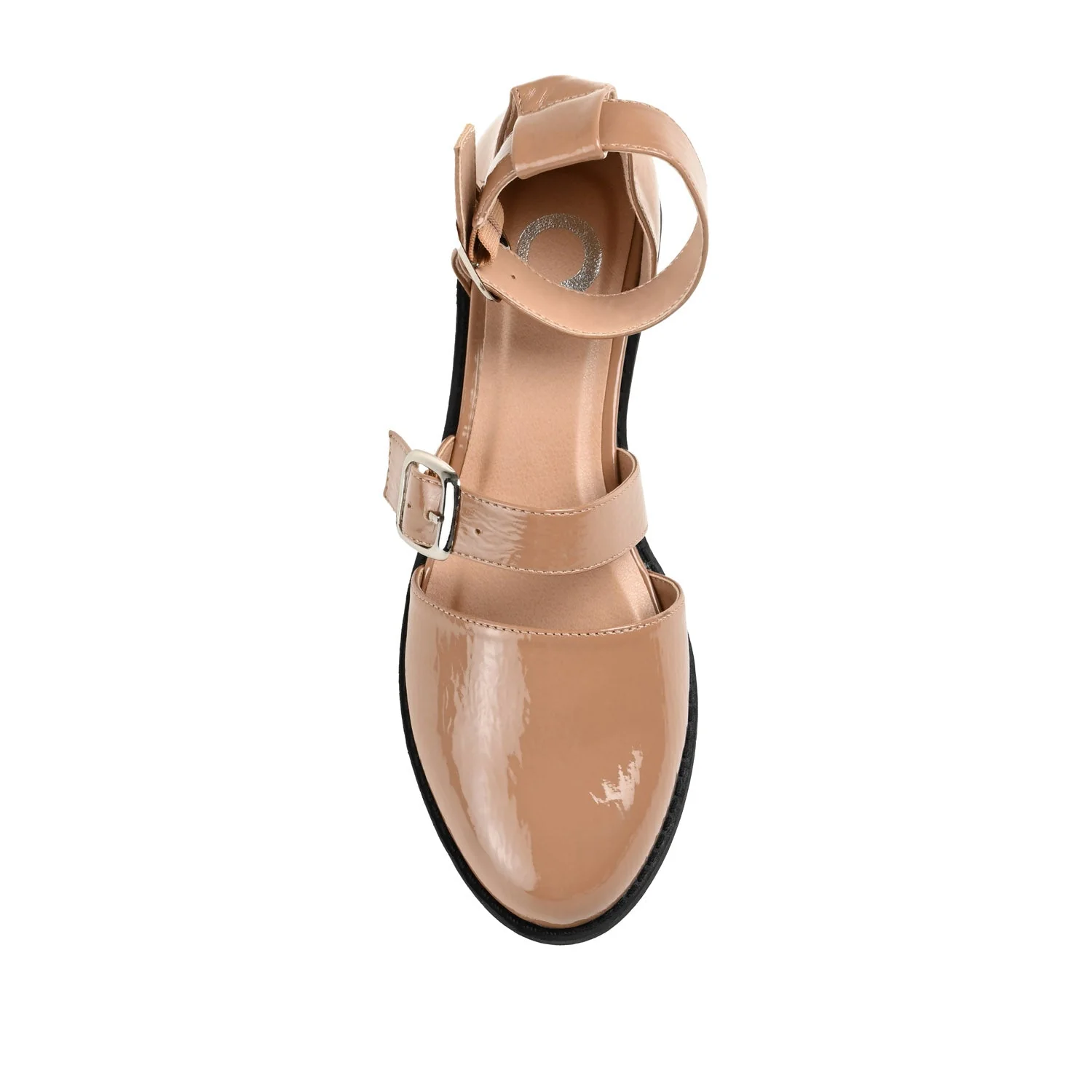 CONSTANCE MARY JANE LOAFER FLAT IN PATENT - Mocha - Image 6