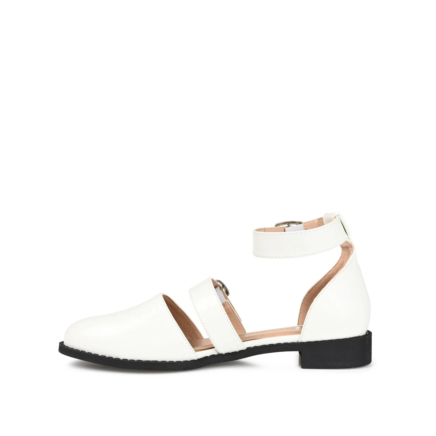 CONSTANCE MARY JANE LOAFER FLAT IN PATENT - Off White - Image 2