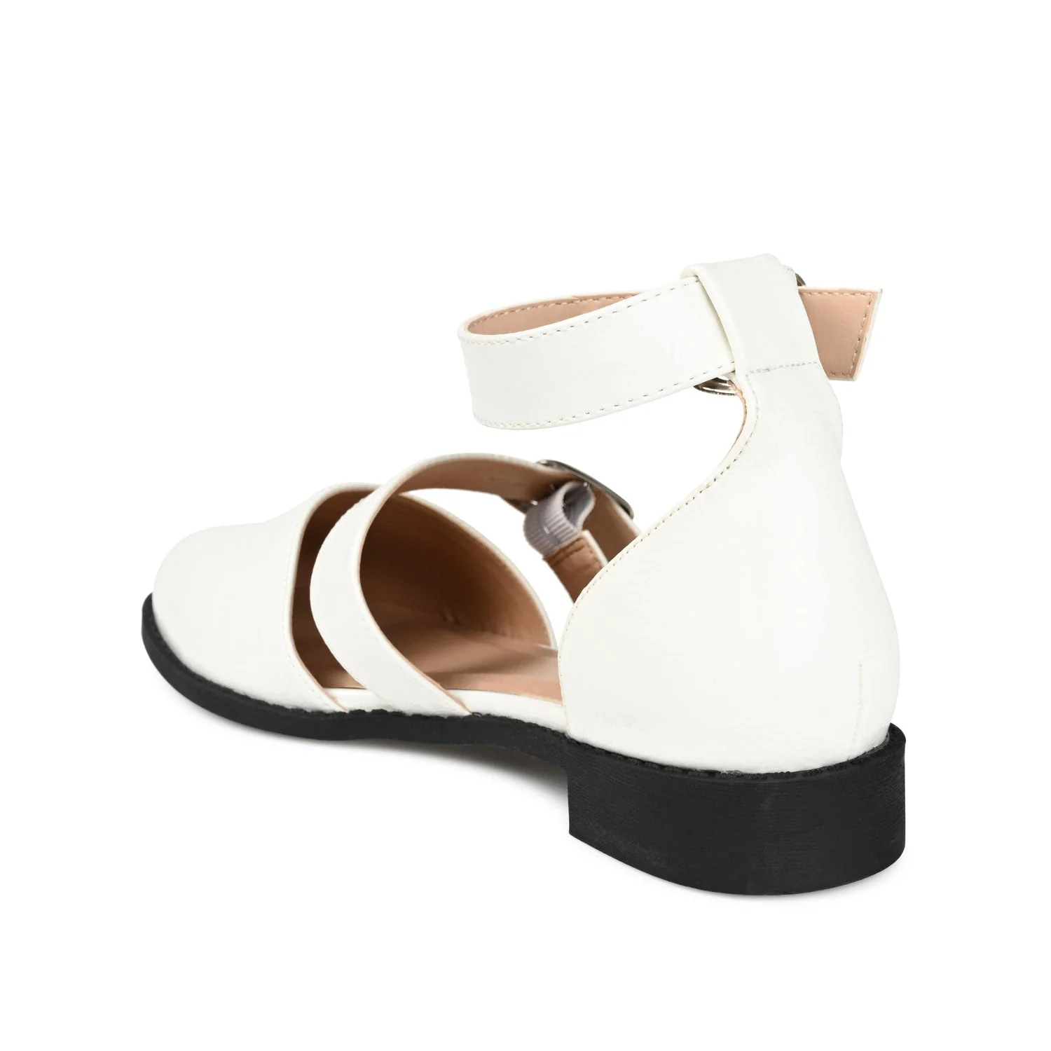 CONSTANCE MARY JANE LOAFER FLAT IN PATENT - Off White - Image 3