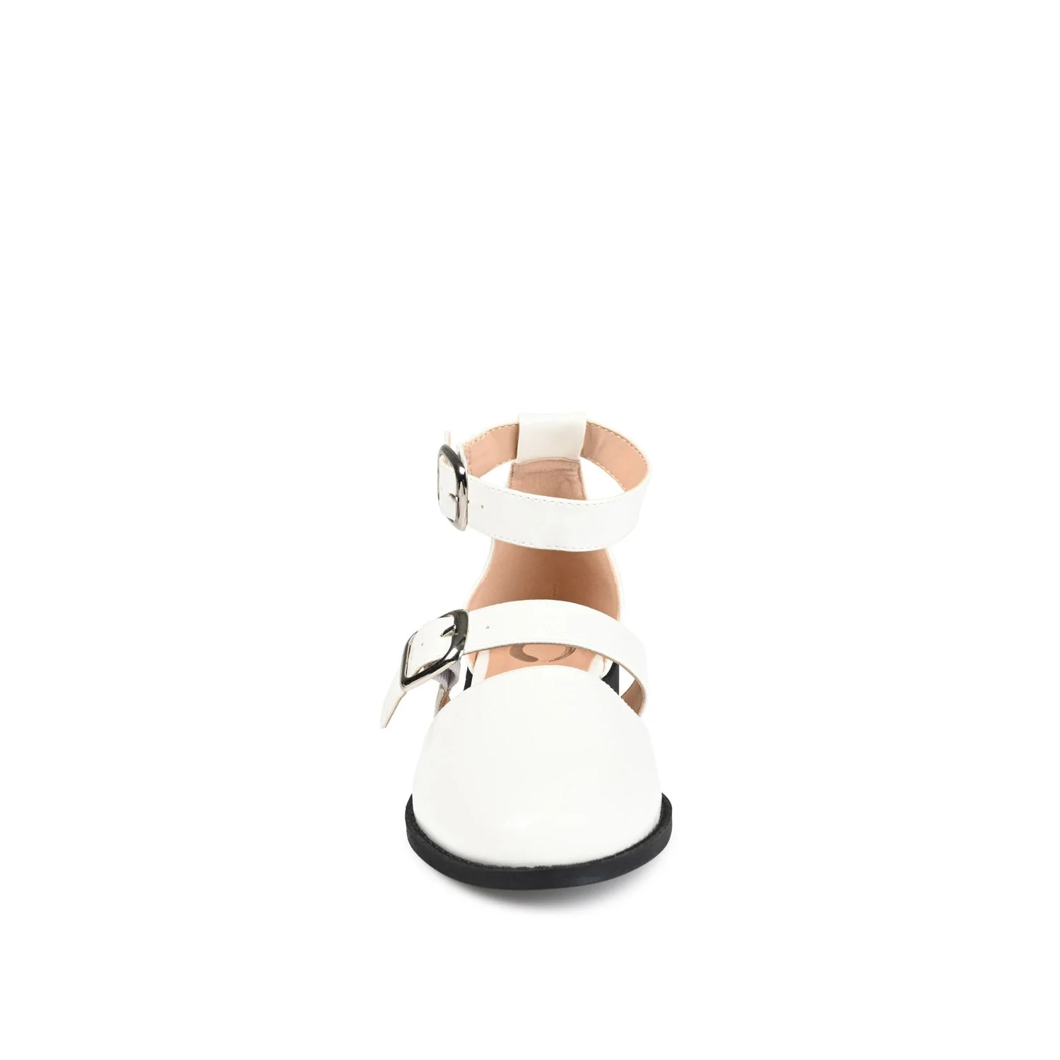 CONSTANCE MARY JANE LOAFER FLAT IN PATENT - Off White - Image 4