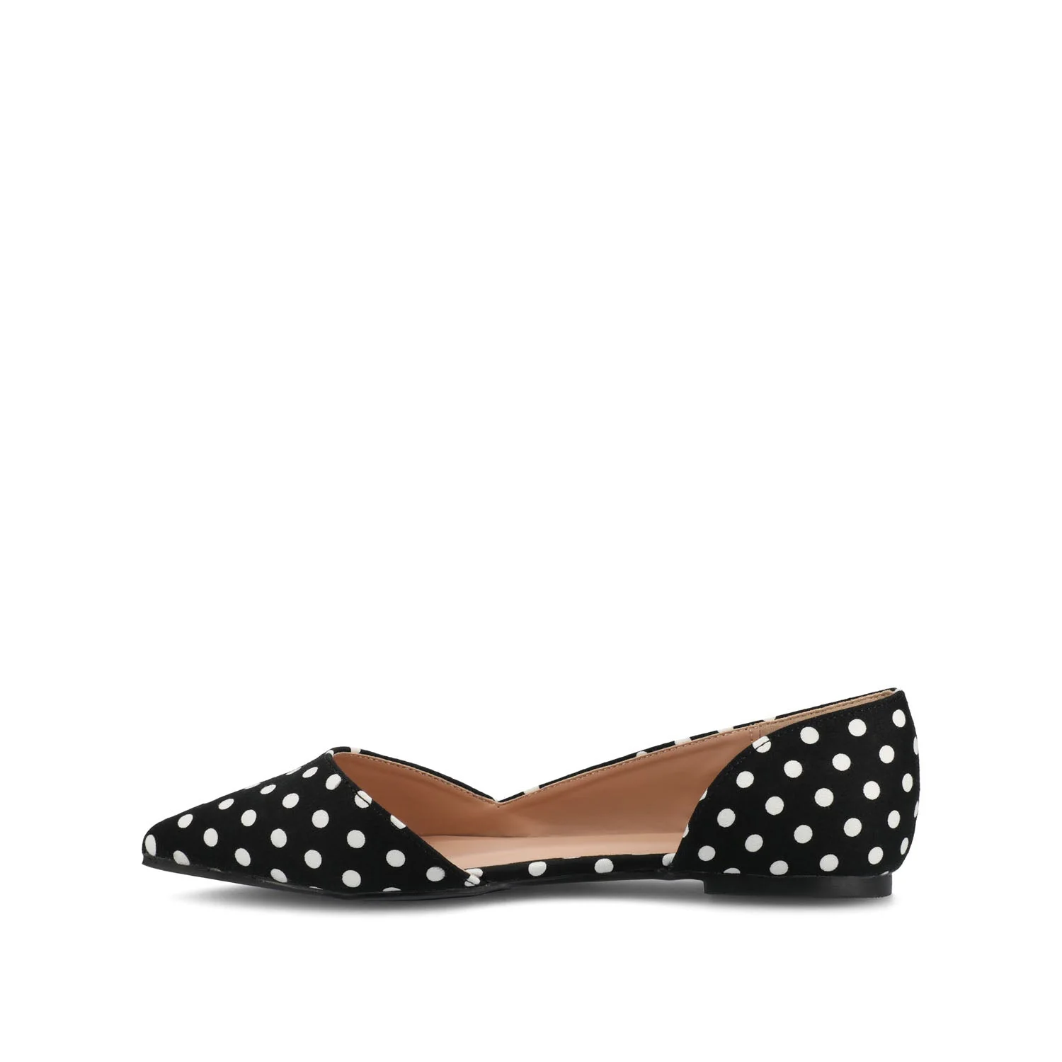 CORTNI D'ORSAY FLATS IN VEGAN LEATHER - Black Dot PU - Image 3