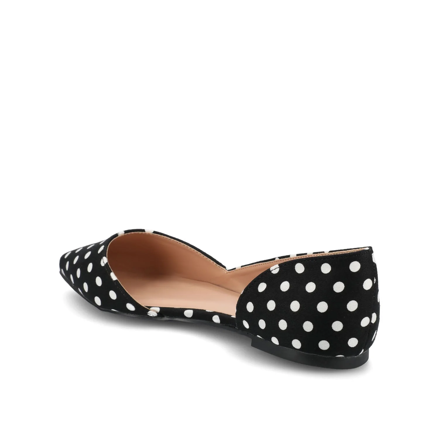 CORTNI D'ORSAY FLATS IN VEGAN LEATHER - Black Dot PU - Image 4
