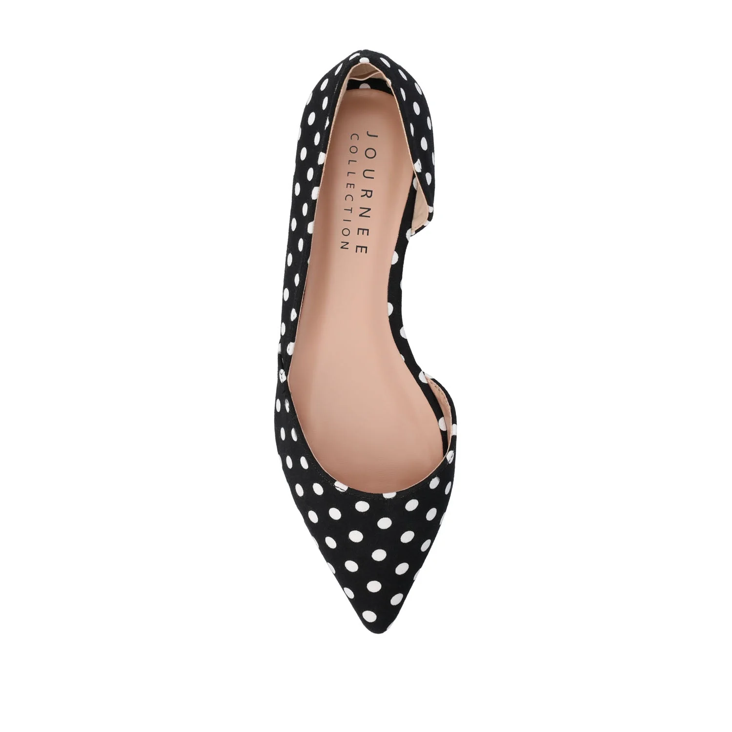 CORTNI D'ORSAY FLATS IN VEGAN LEATHER - Black Dot PU - Image 6