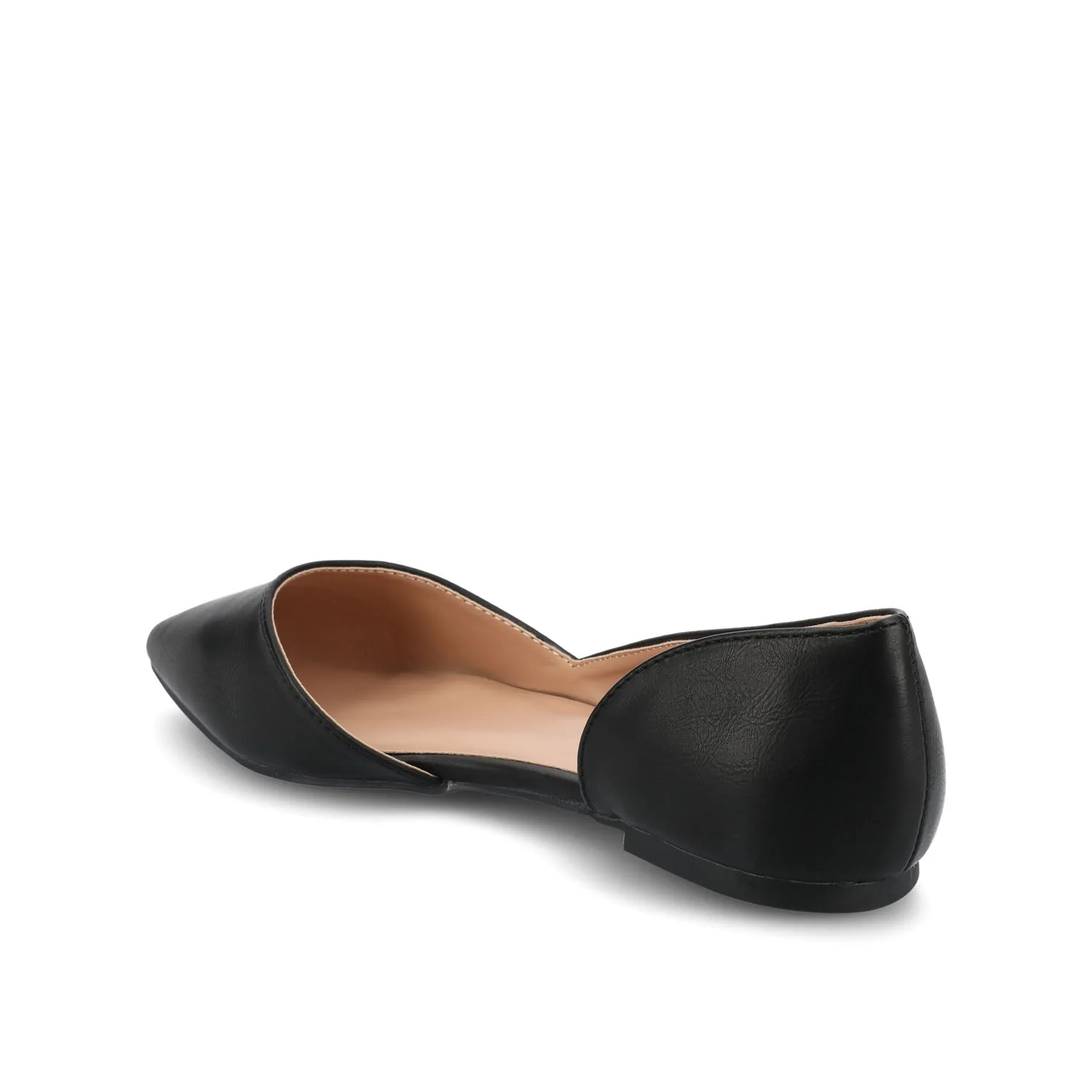 CORTNI D'ORSAY FLATS IN VEGAN LEATHER - Black PU - Image 3