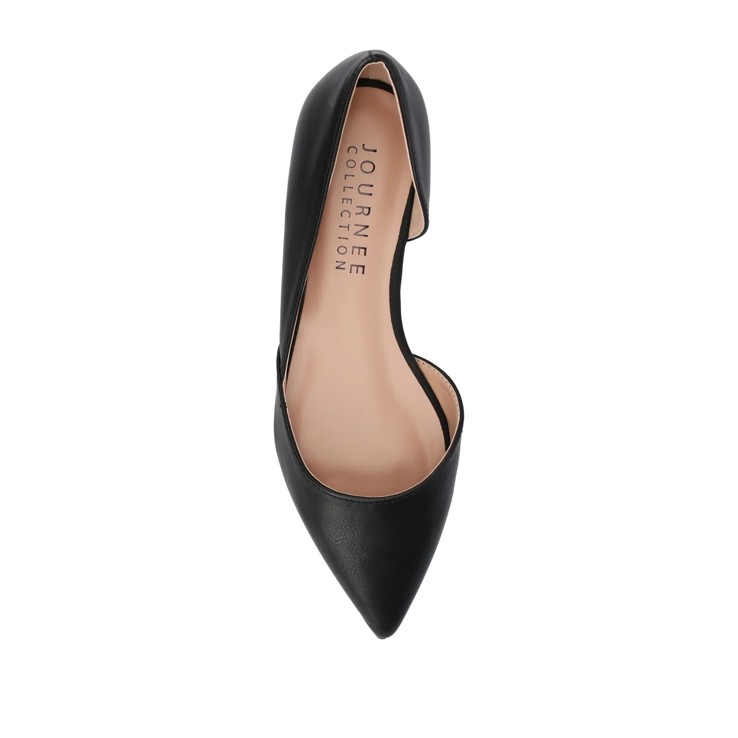 CORTNI D'ORSAY FLATS IN VEGAN LEATHER - Black PU - Image 5