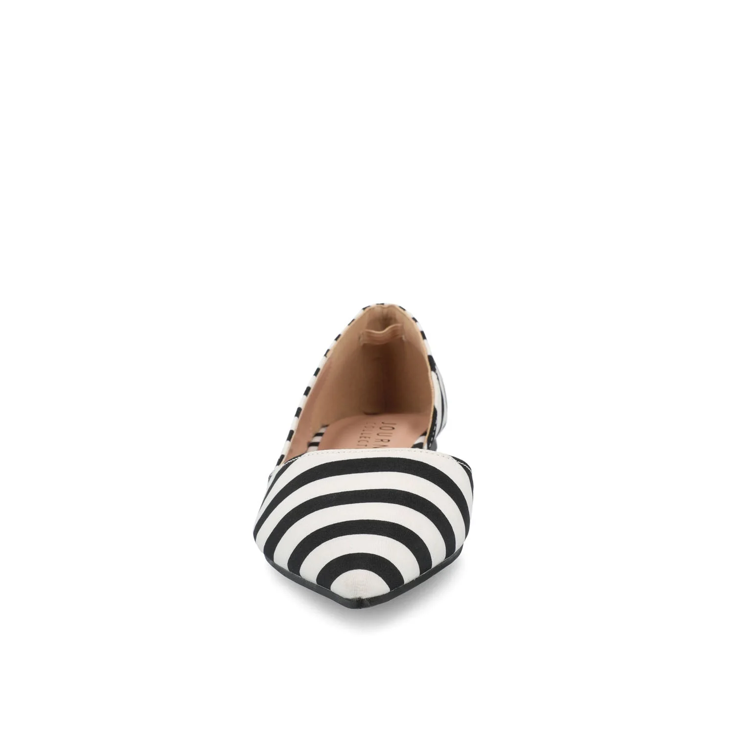 CORTNI D'ORSAY FLATS IN VEGAN LEATHER - Black Stripe PU - Image 5