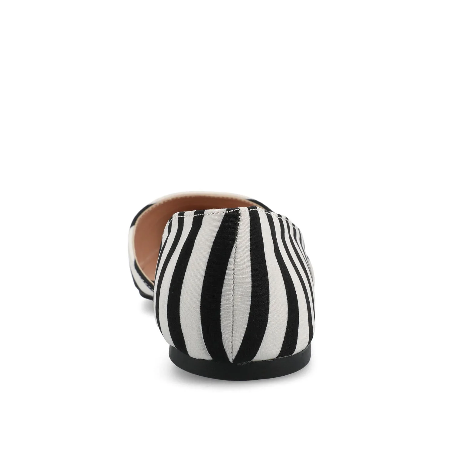 CORTNI D'ORSAY FLATS IN VEGAN LEATHER - Black Stripe PU - Image 7