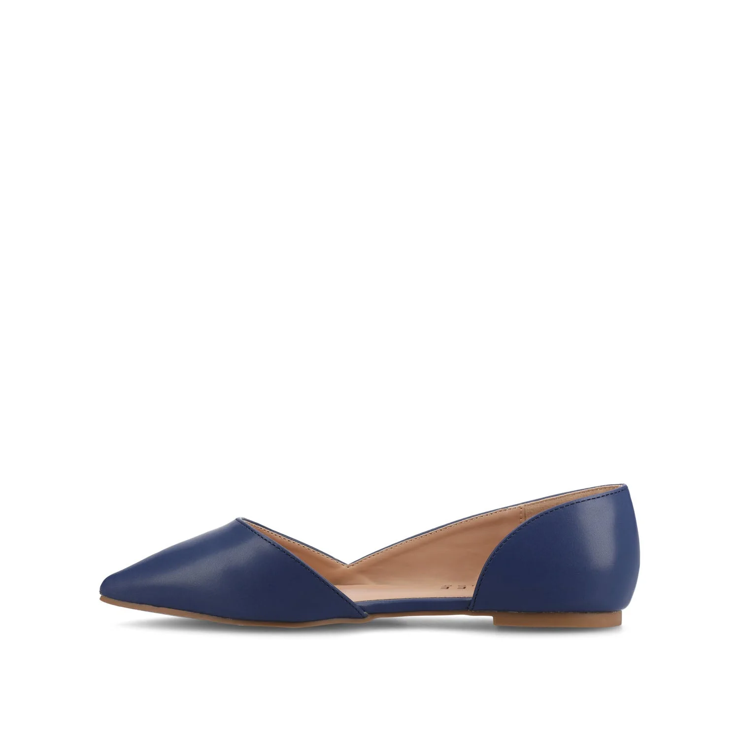 CORTNI D'ORSAY FLATS IN VEGAN LEATHER - Blue PU - Image 3
