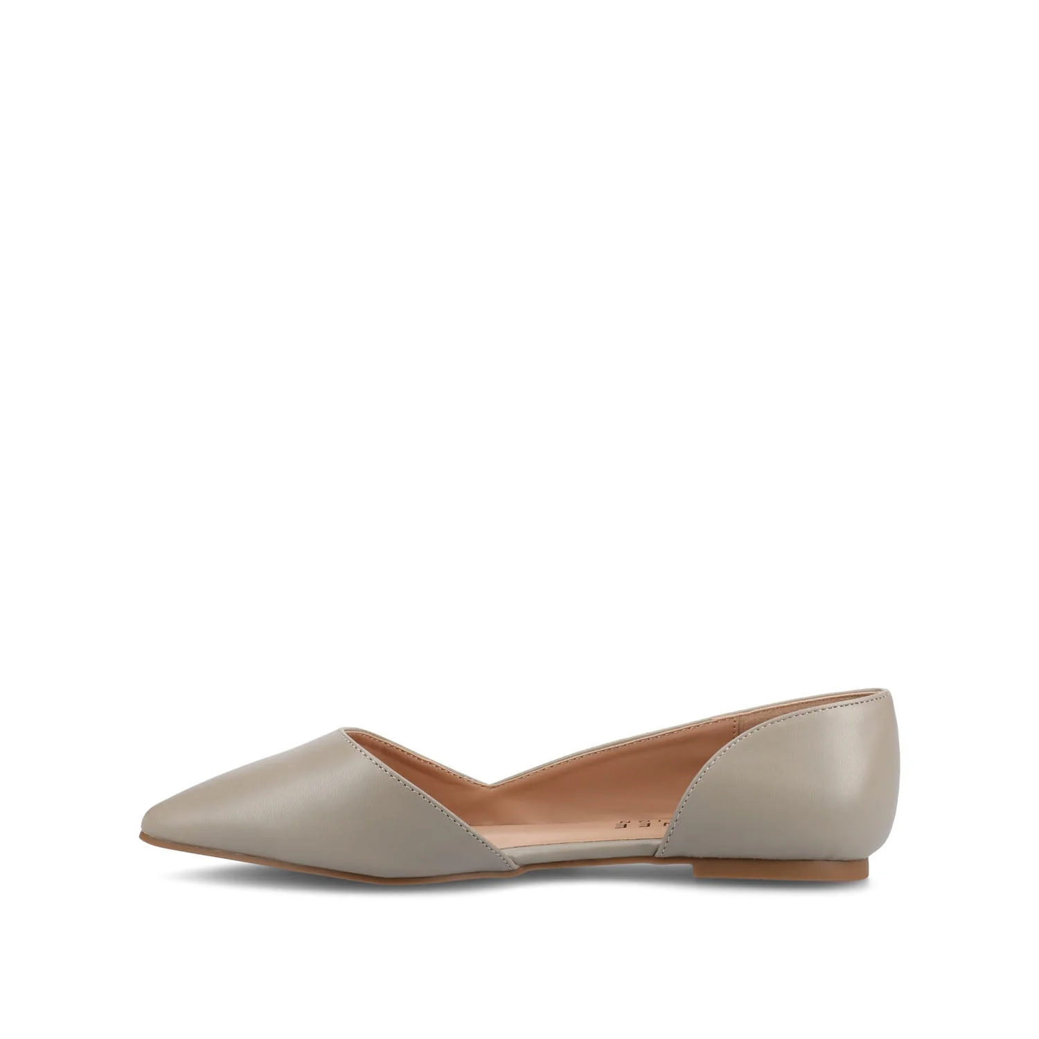 CORTNI D'ORSAY FLATS IN VEGAN LEATHER - Grey PU - Image 3