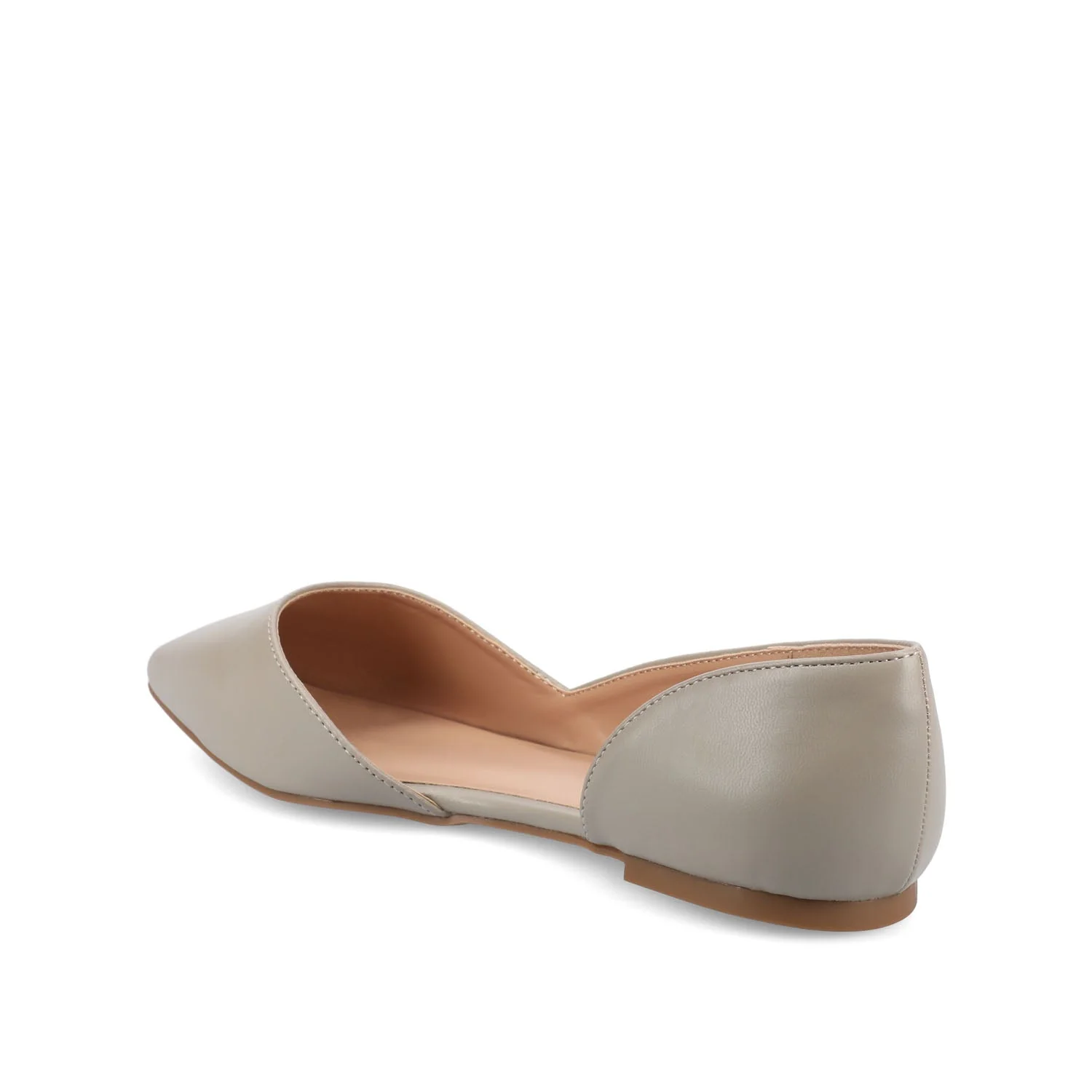 CORTNI D'ORSAY FLATS IN VEGAN LEATHER - Grey PU - Image 4