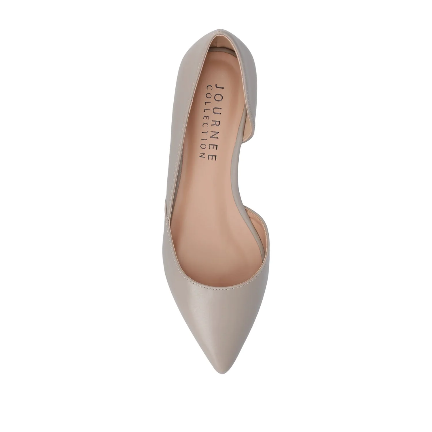 CORTNI D'ORSAY FLATS IN VEGAN LEATHER - Grey PU - Image 6