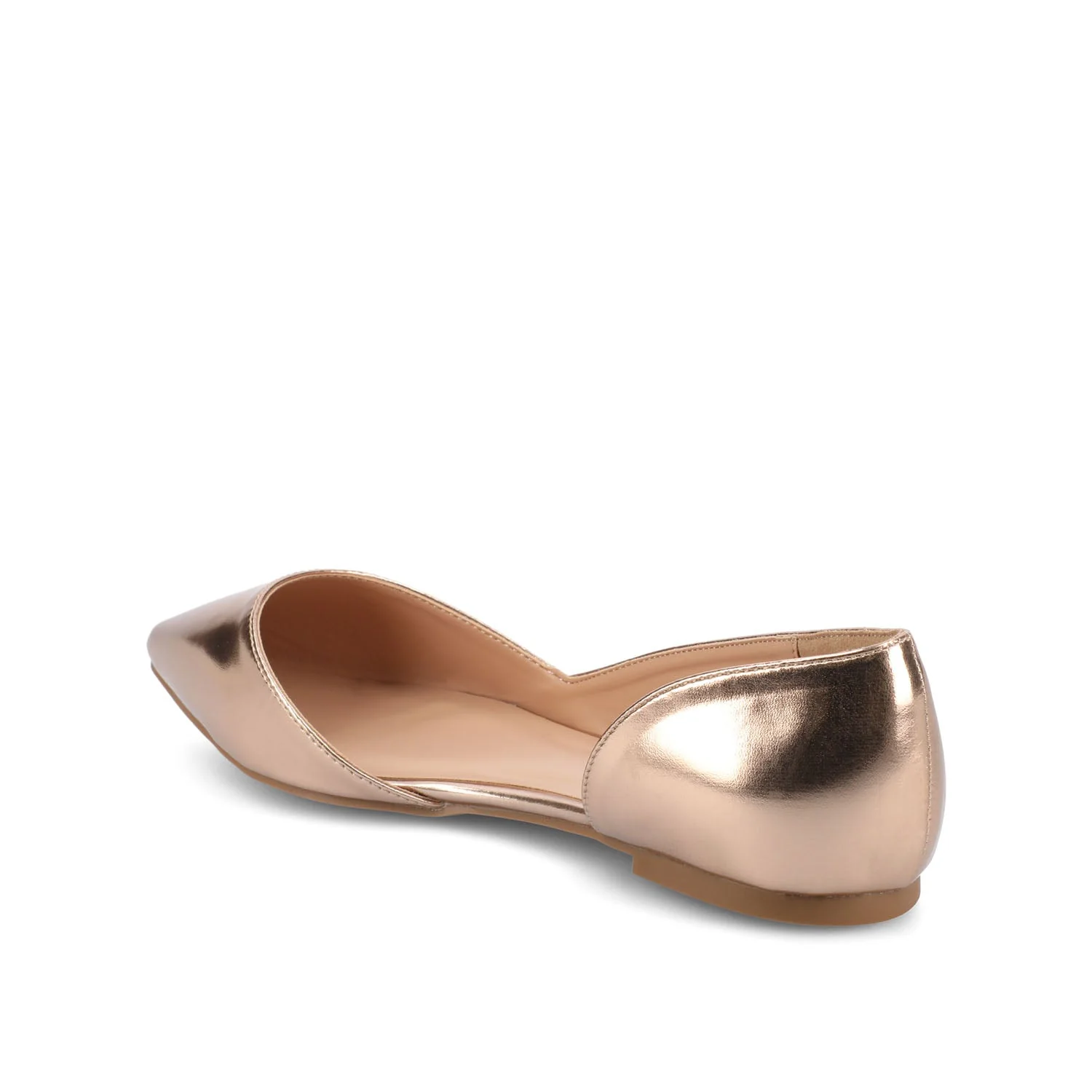 CORTNI D'ORSAY FLATS IN VEGAN LEATHER - Rose Gold PU - Image 5