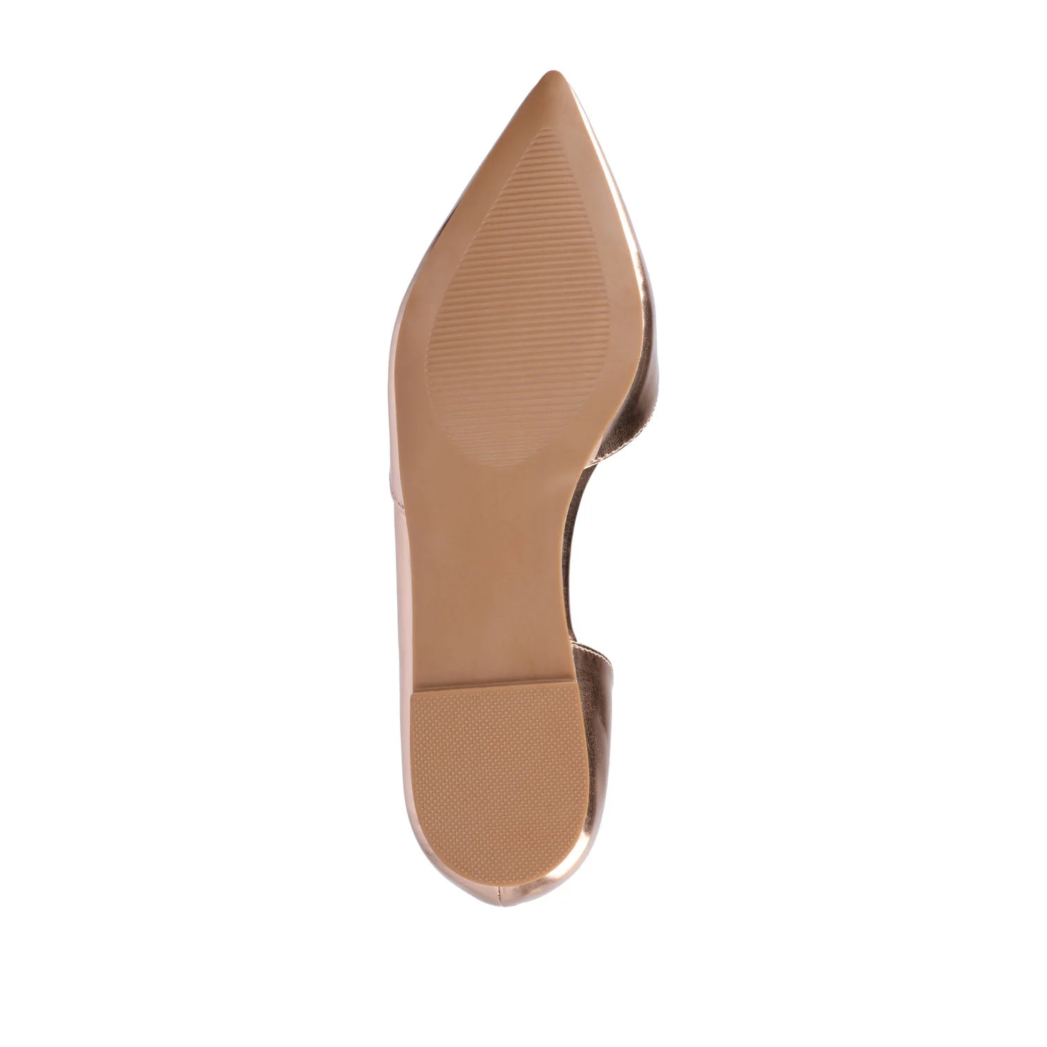 CORTNI D'ORSAY FLATS IN VEGAN LEATHER - Rose Gold PU - Image 9