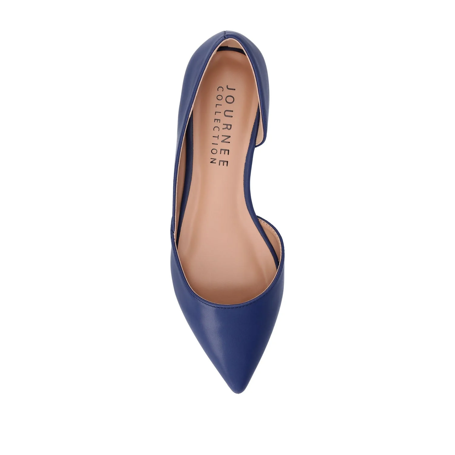 CORTNI D'ORSAY FLATS IN WIDE - Blue PU - Image 6