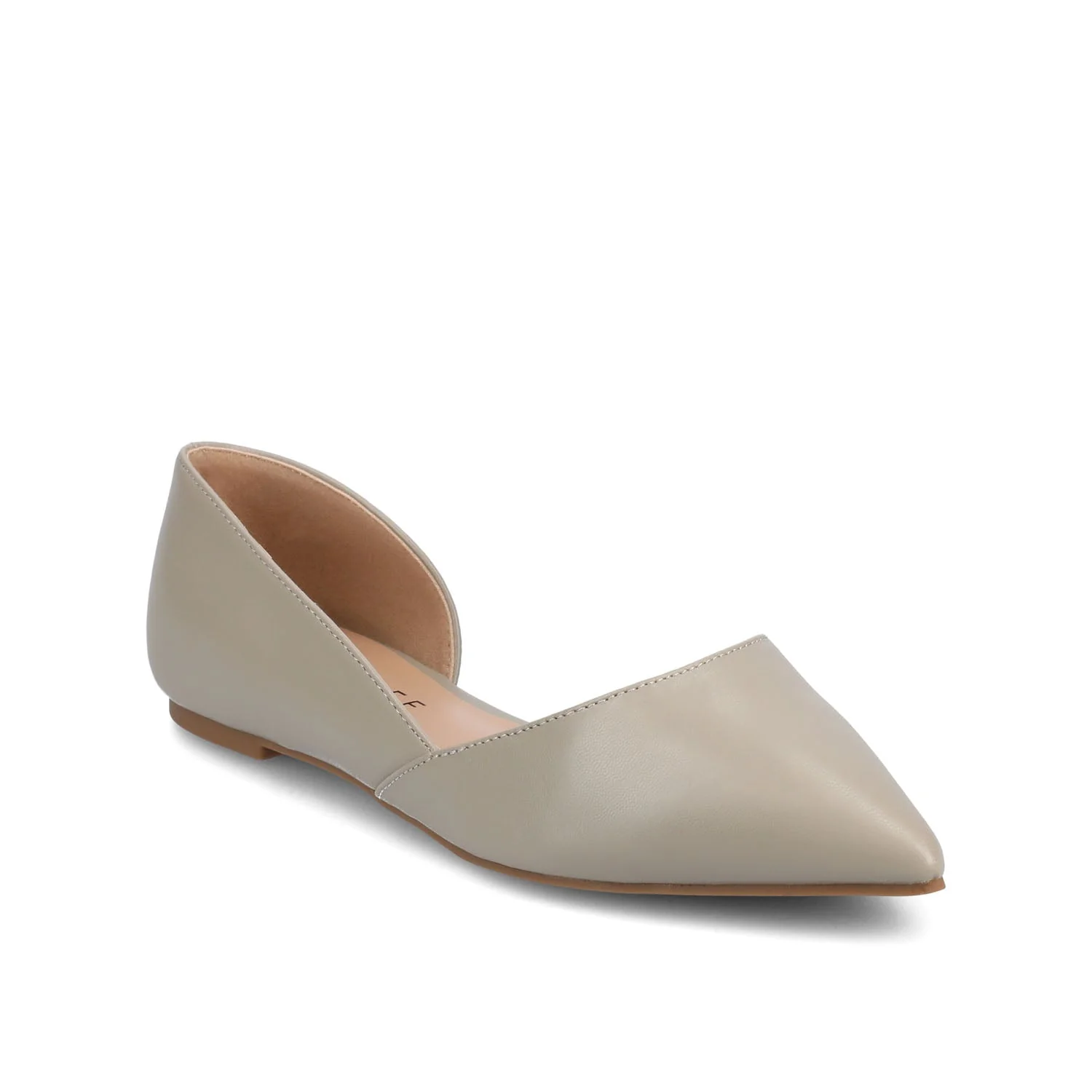 CORTNI D'ORSAY FLATS IN WIDE - Grey PU - Image 2