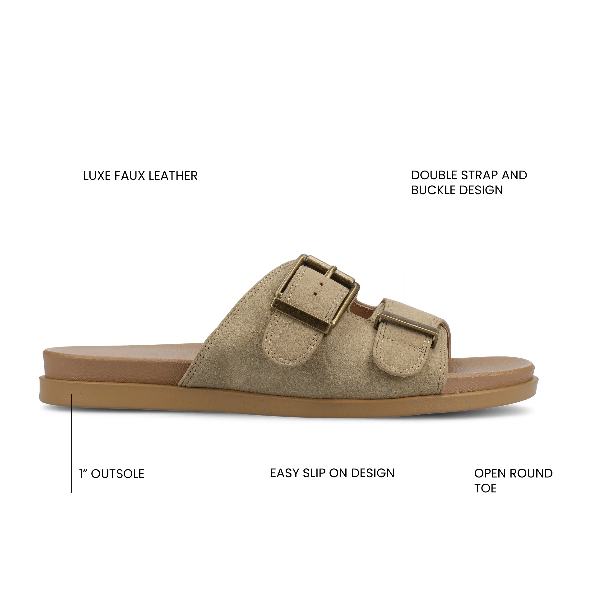 COSETTE FLAT SANDALS - Taupe - Image 6