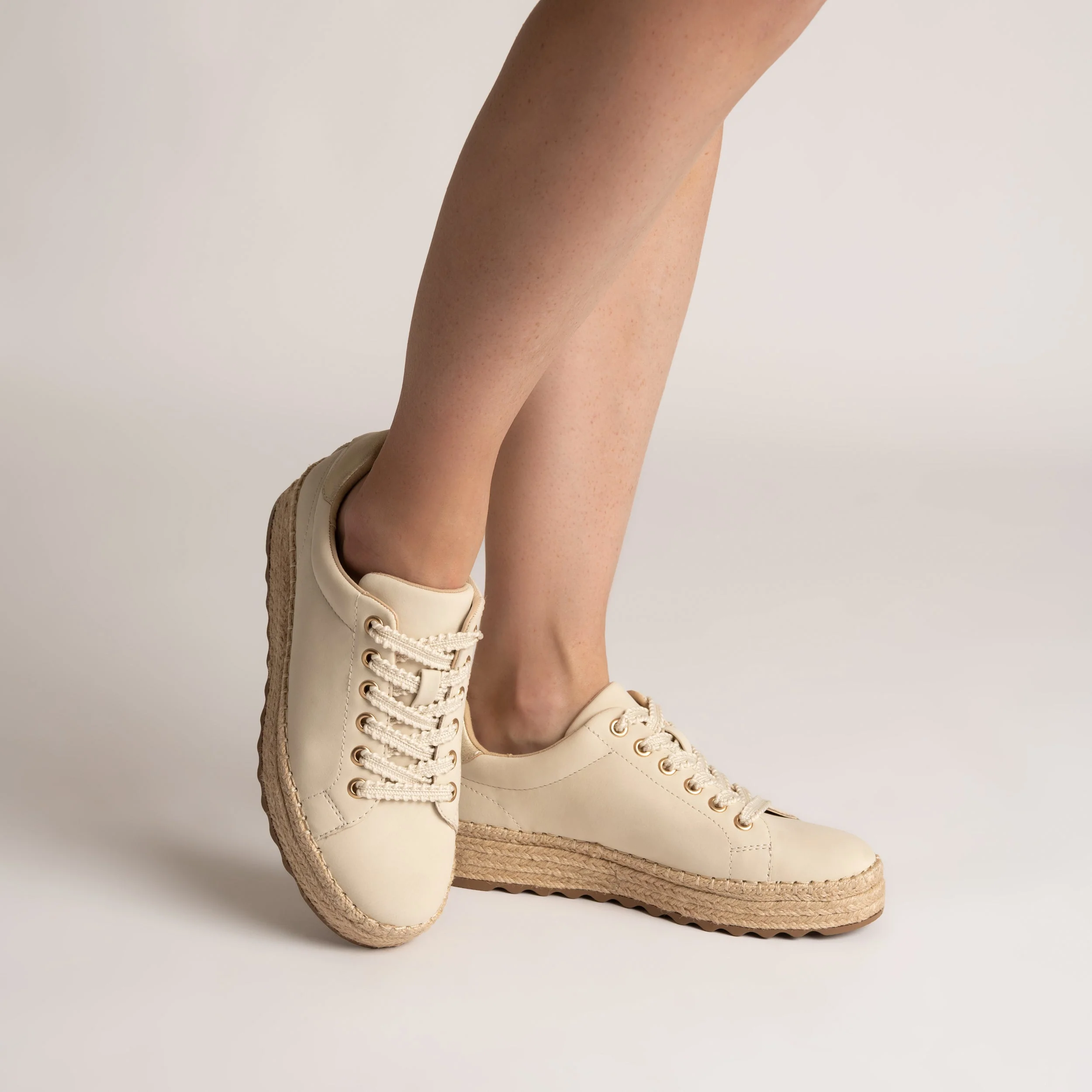 COSIMA ESAPDRILLE SNEAKERS - Bone/Gold - Image 2