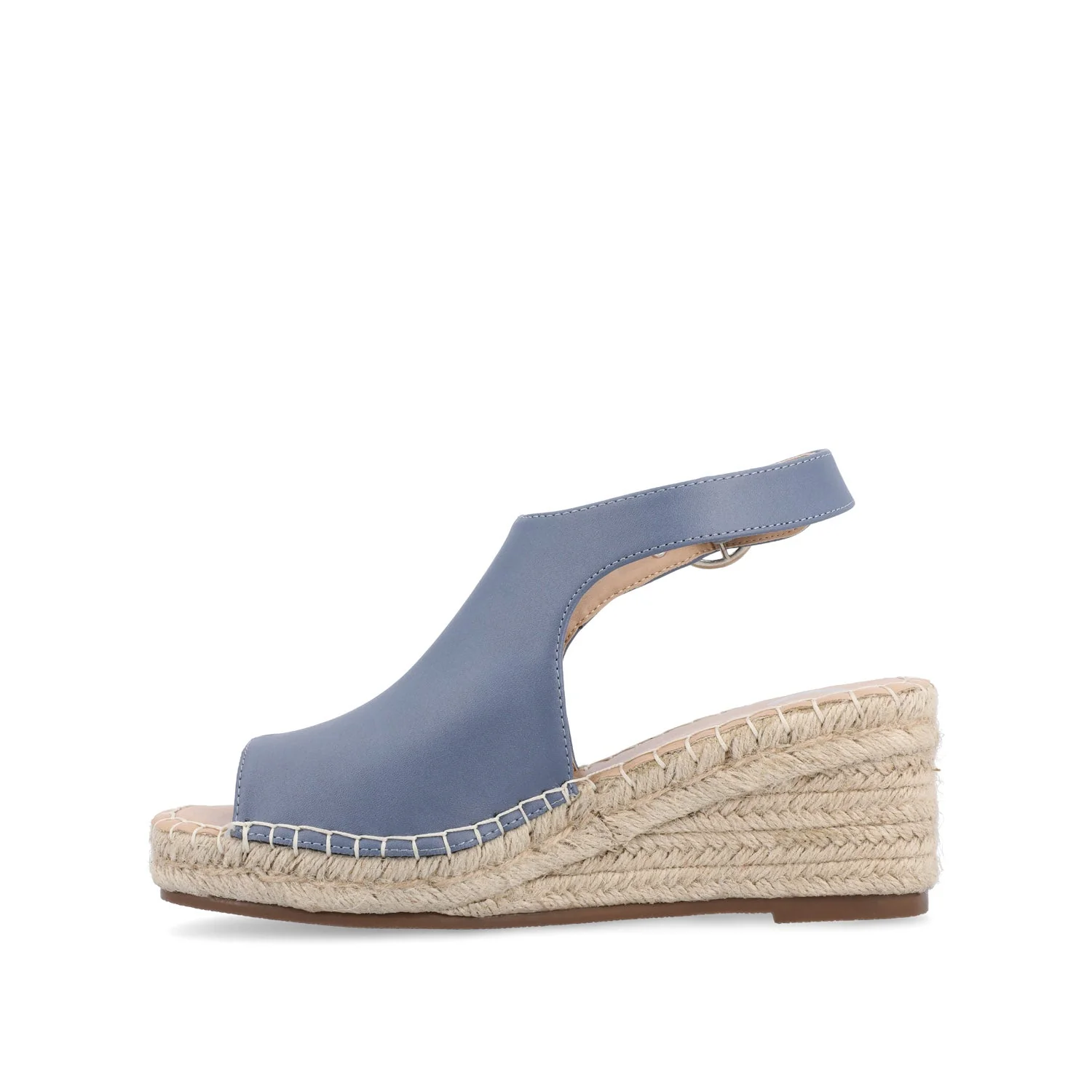 CREW ESPADRILLE WEDGE HEELED SANDALS - Blue PU - Image 3