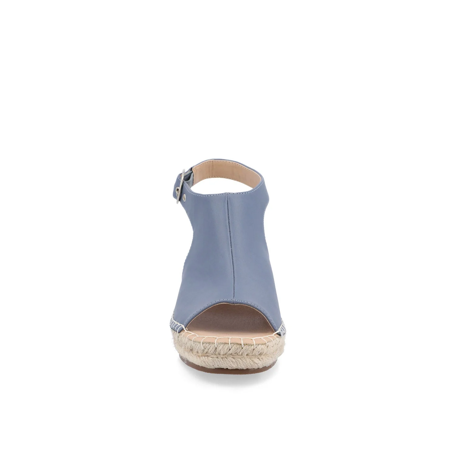 CREW ESPADRILLE WEDGE HEELED SANDALS - Blue PU - Image 5