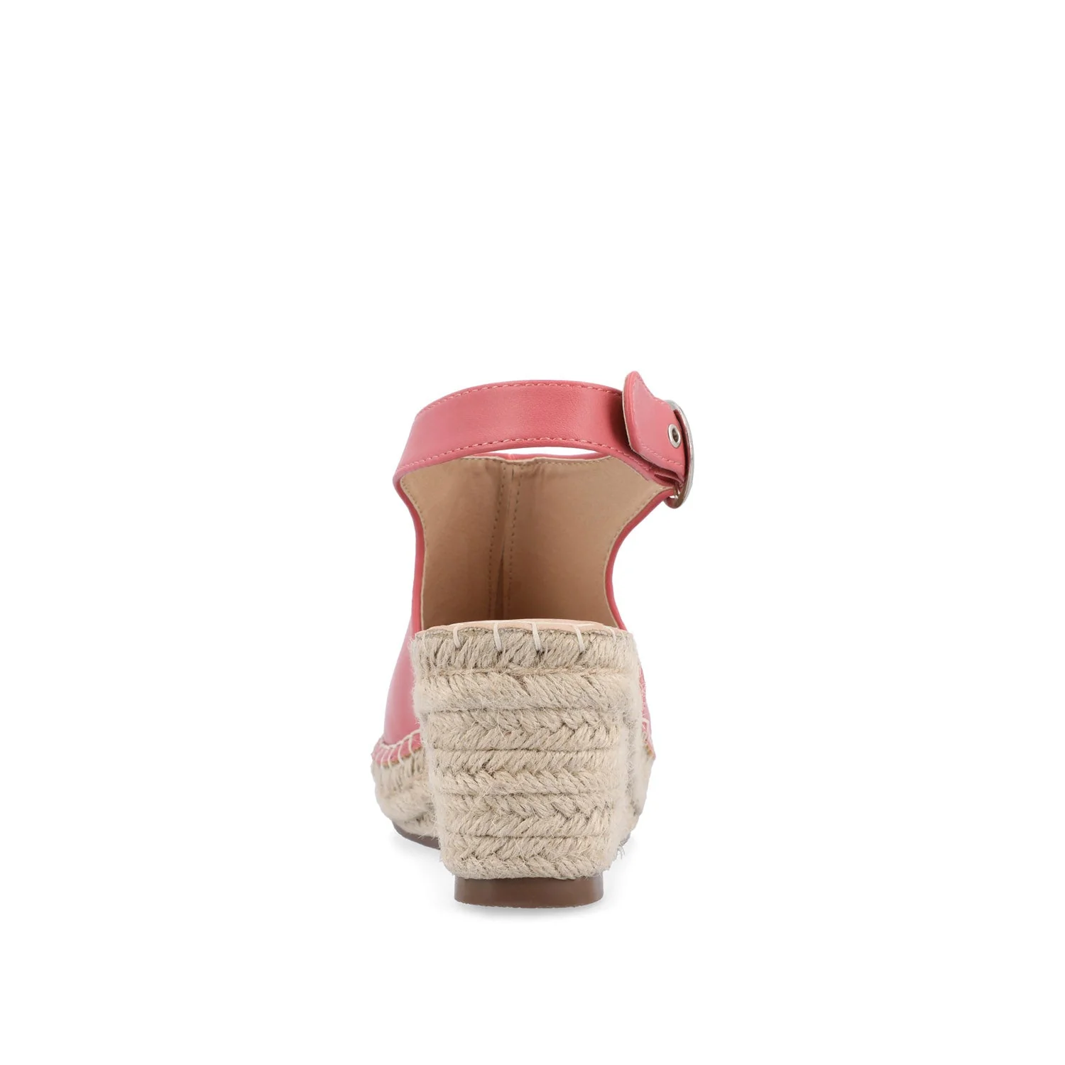 CREW ESPADRILLE WEDGE HEELED SANDALS - Coral PU - Image 7