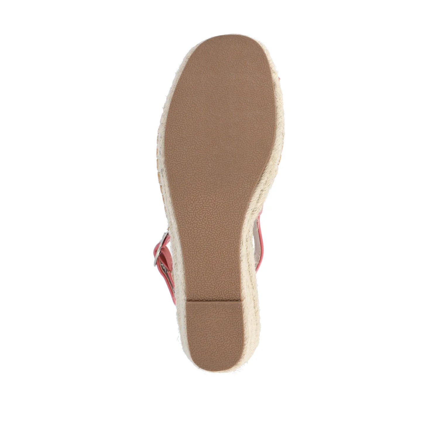 CREW ESPADRILLE WEDGE HEELED SANDALS - Coral PU - Image 8