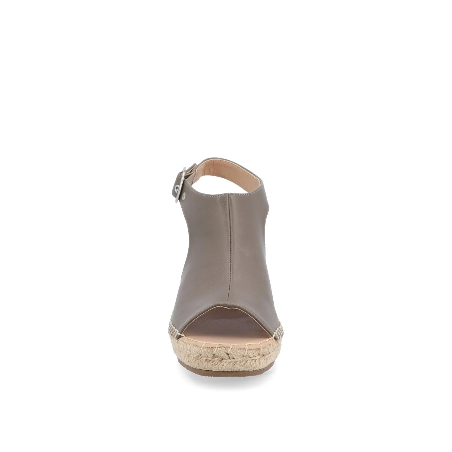 CREW ESPADRILLE WEDGE HEELED SANDALS - Taupe PU - Image 5