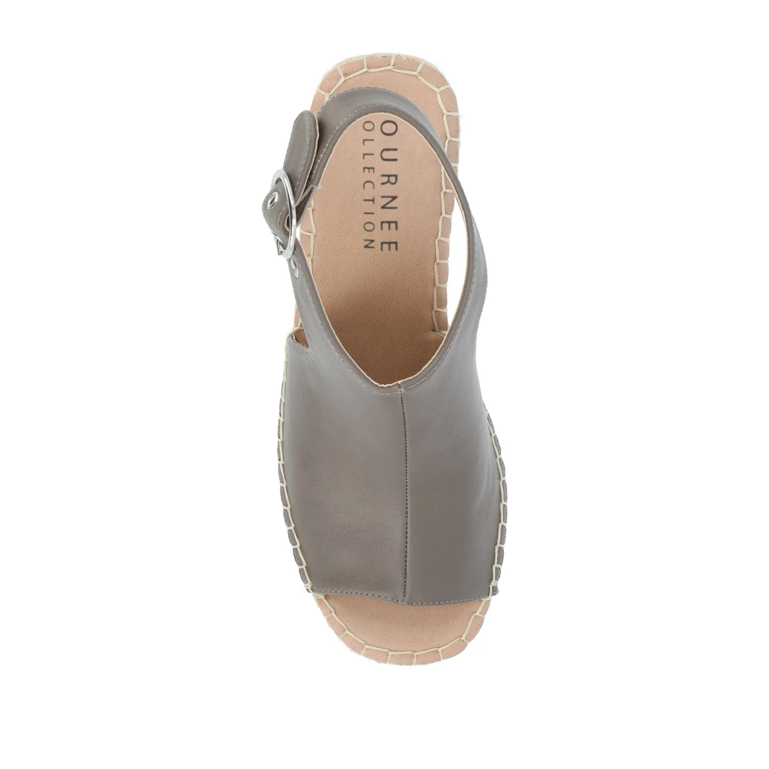 CREW ESPADRILLE WEDGE HEELED SANDALS - Taupe PU - Image 6