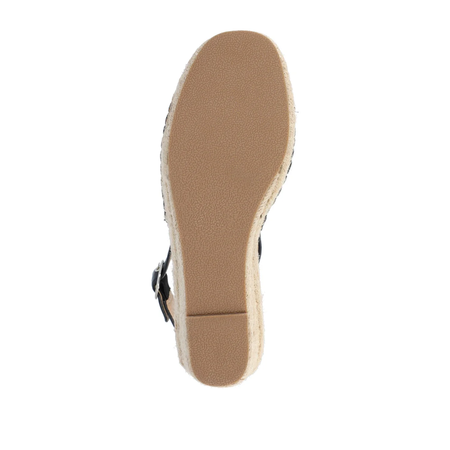CREW ESPADRILLE WEDGE HEEL SANDALS IN WIDE - Black PU - Image 8