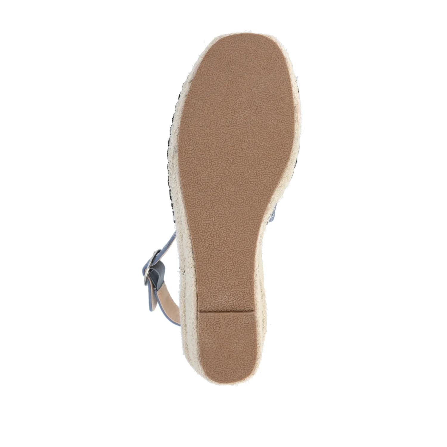 CREW ESPADRILLE WEDGE HEEL SANDALS IN WIDE - Blue PU - Image 8