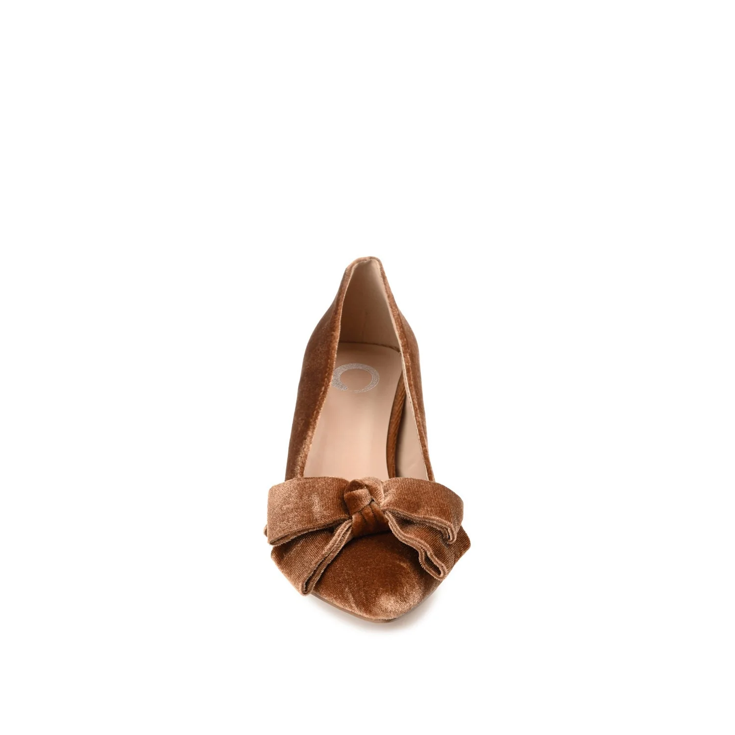 CRYSTOL STILETTO PUMP HEELS IN VELVET - Brown - Image 5