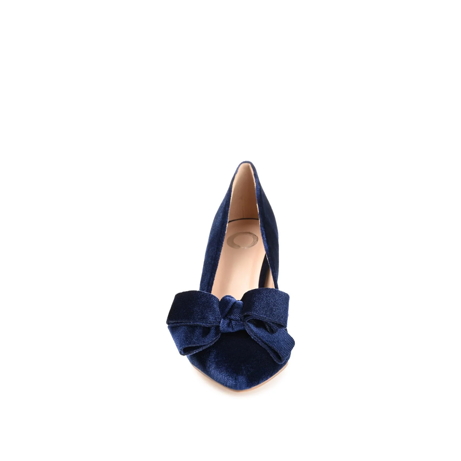CRYSTOL STILETTO PUMP HEELS IN VELVET - Navy Nubuck - Image 5