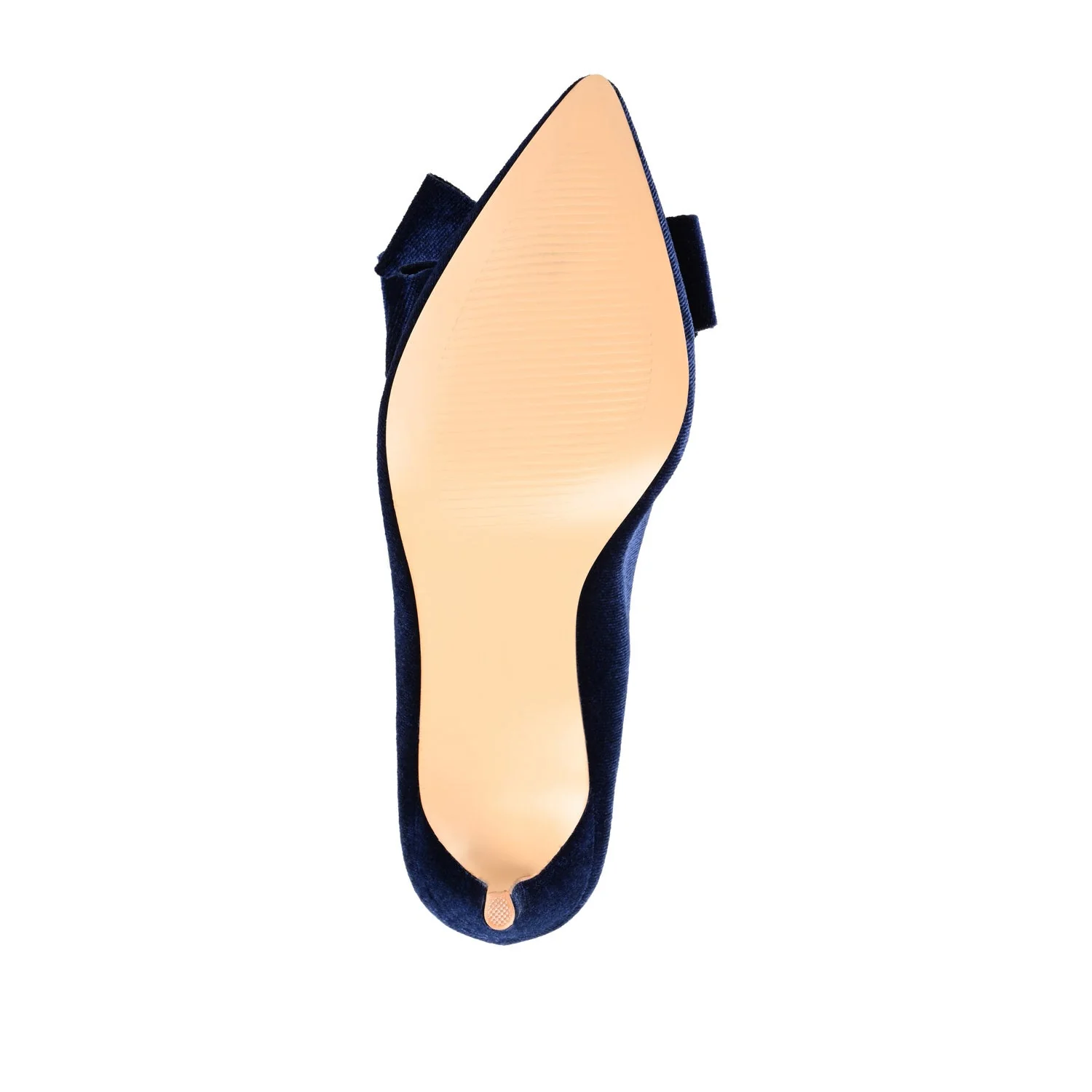 CRYSTOL STILETTO PUMP HEELS IN VELVET - Navy Nubuck - Image 8