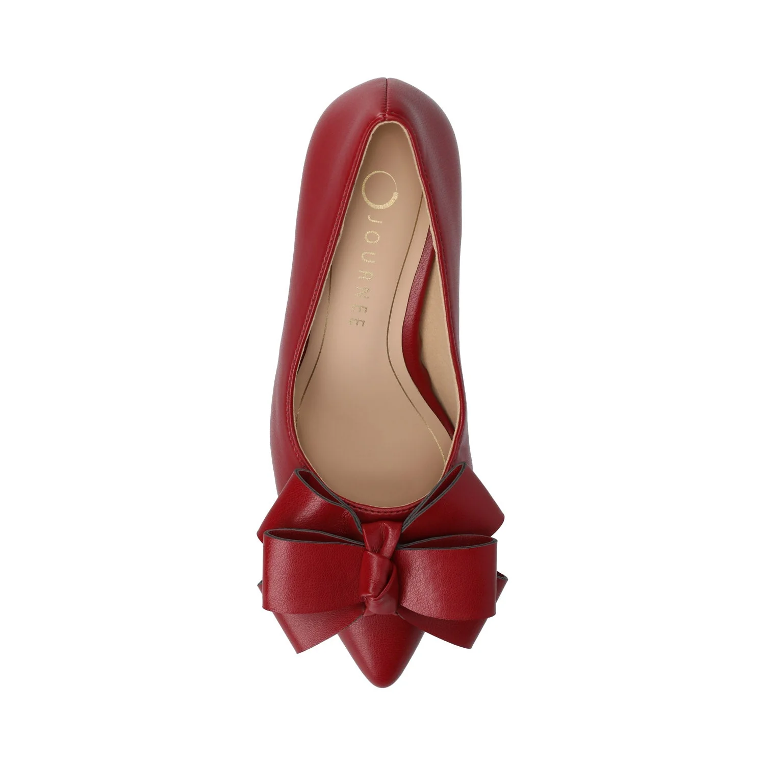 CRYSTOL STILETTO PUMP HEELS IN VEGAN LEATHER IN WIDE - Cranberry - Image 4