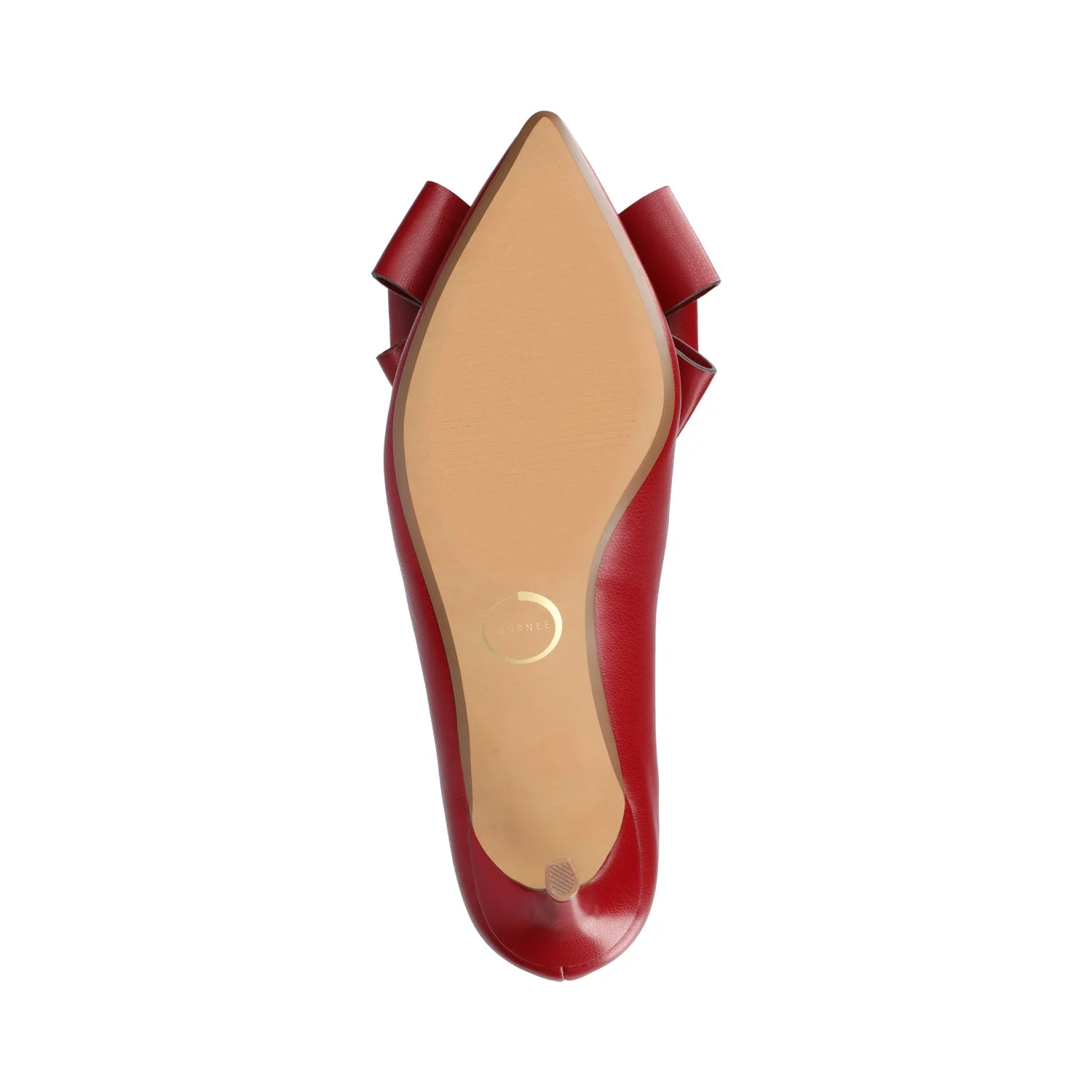 CRYSTOL STILETTO PUMP HEELS IN VEGAN LEATHER IN WIDE - Cranberry - Image 5
