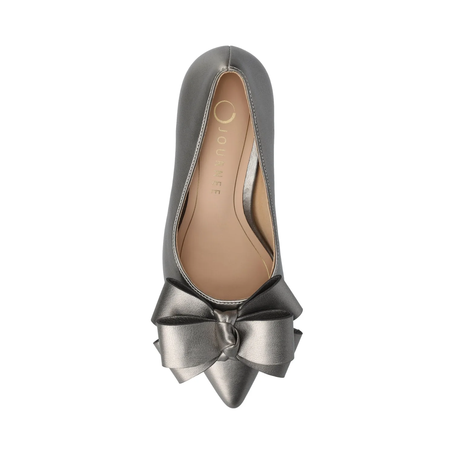 CRYSTOL STILETTO PUMP HEELS IN VEGAN LEATHER IN WIDE - Pewter - Image 4