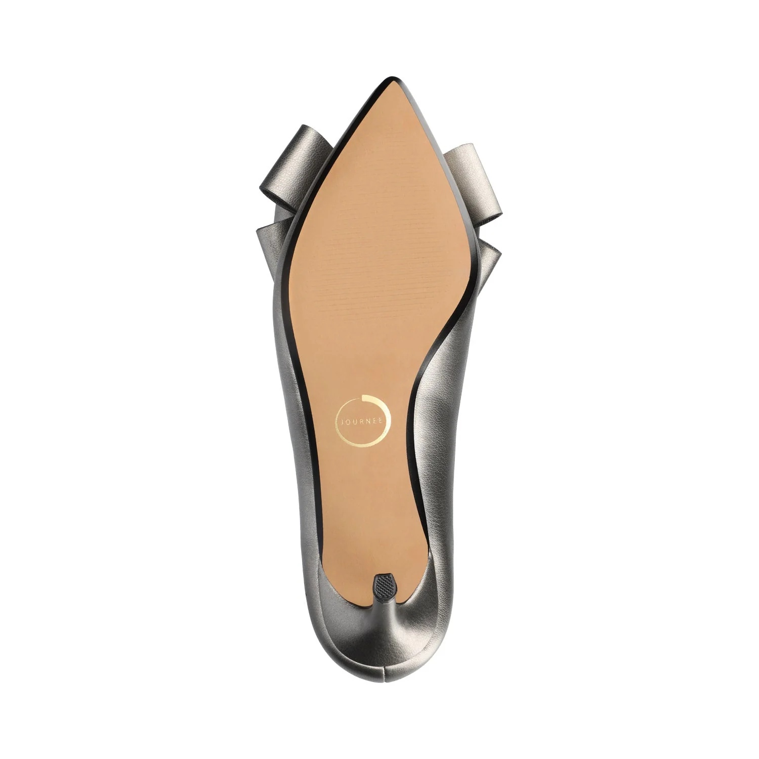 CRYSTOL STILETTO PUMP HEELS IN VEGAN LEATHER - Pewter - Image 5