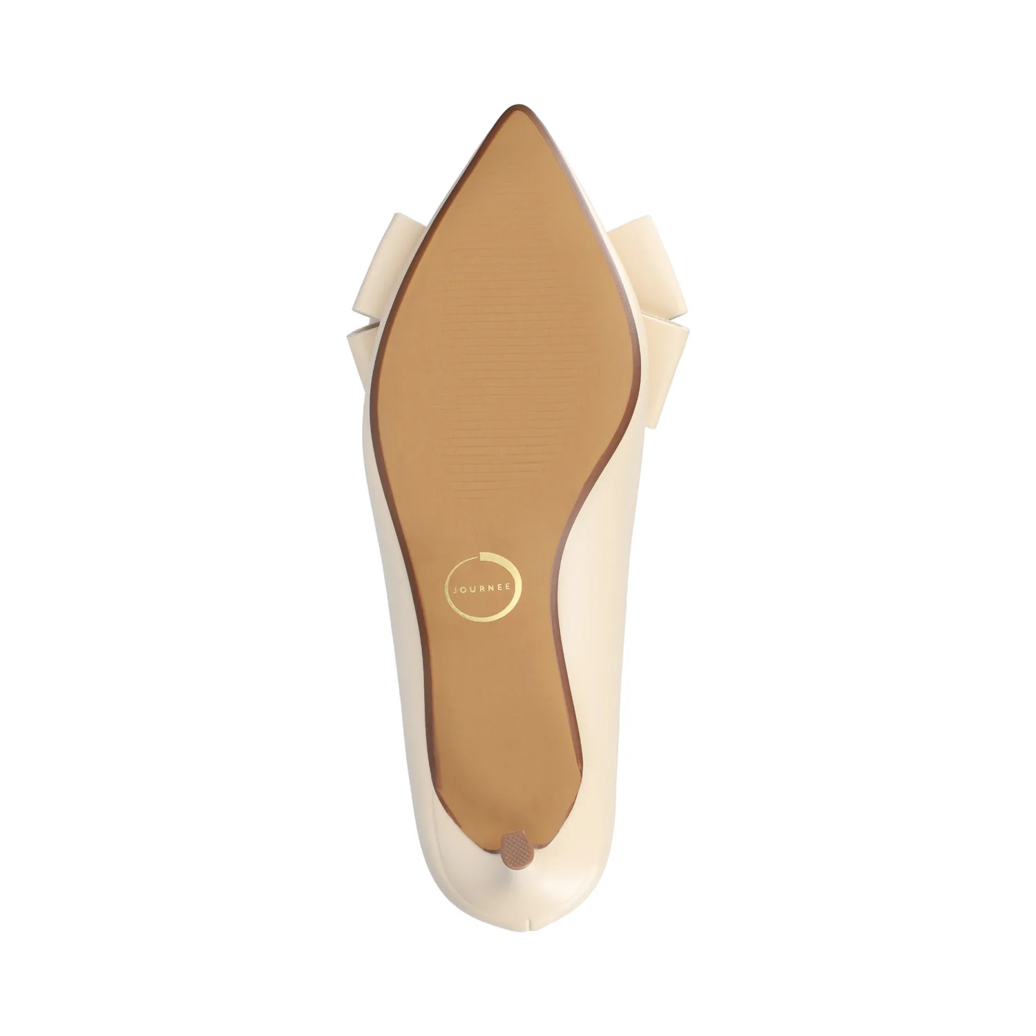 CRYSTOL STILETTO PUMP HEELS IN VEGAN LEATHER - Bone PU - Image 5