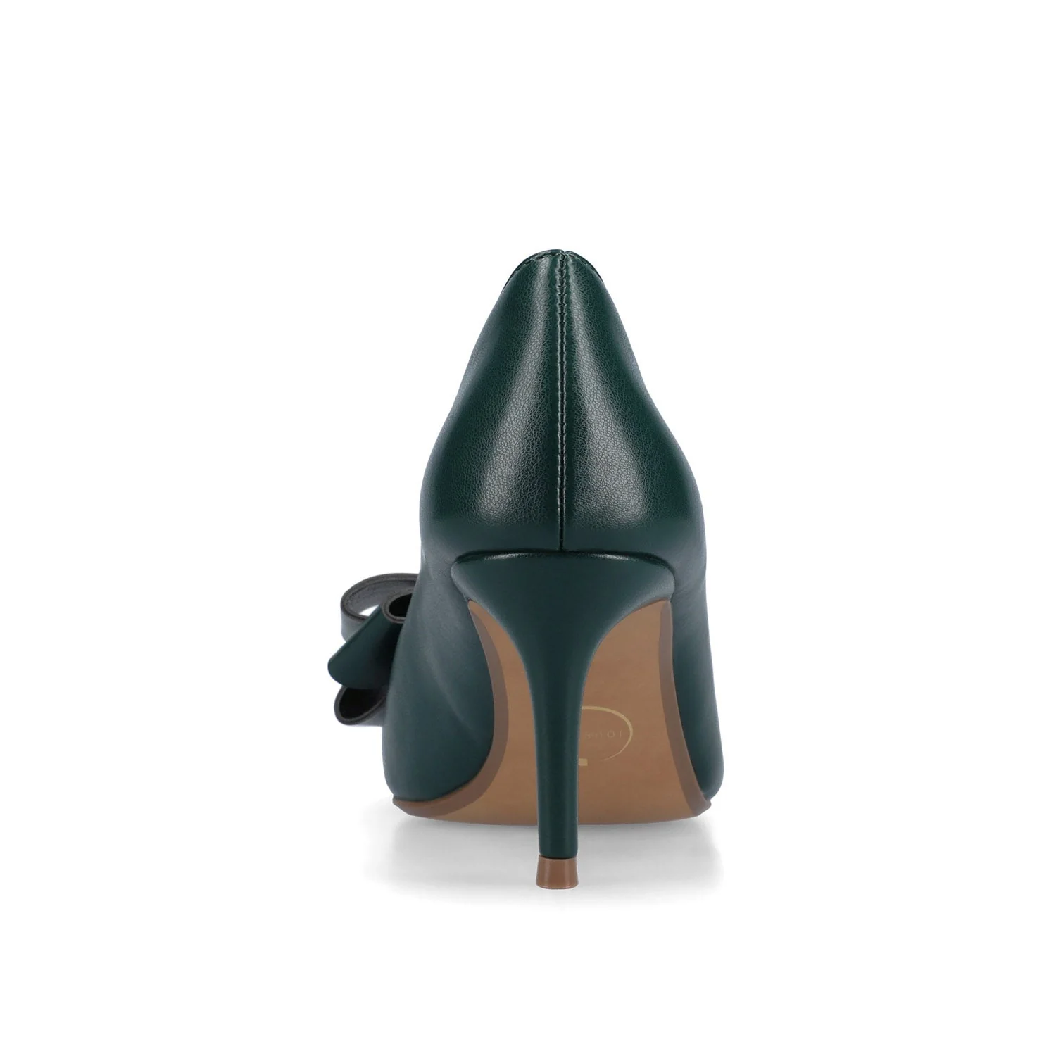 CRYSTOL STILETTO PUMP HEELS IN VEGAN LEATHER - Pine - Image 6