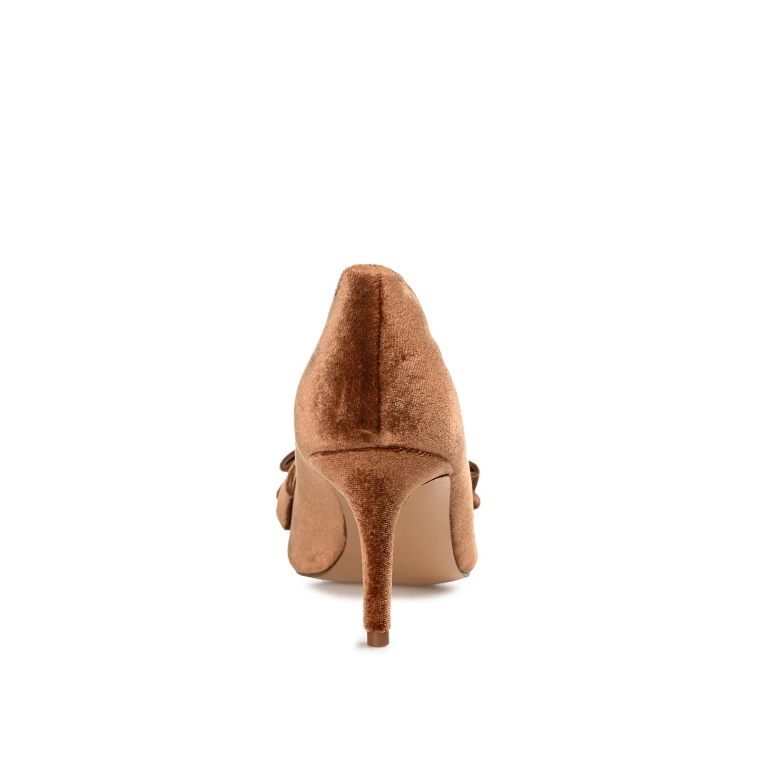 CRYSTOL STILETTO PUMP HEELS IN WIDE - Brown - Image 7