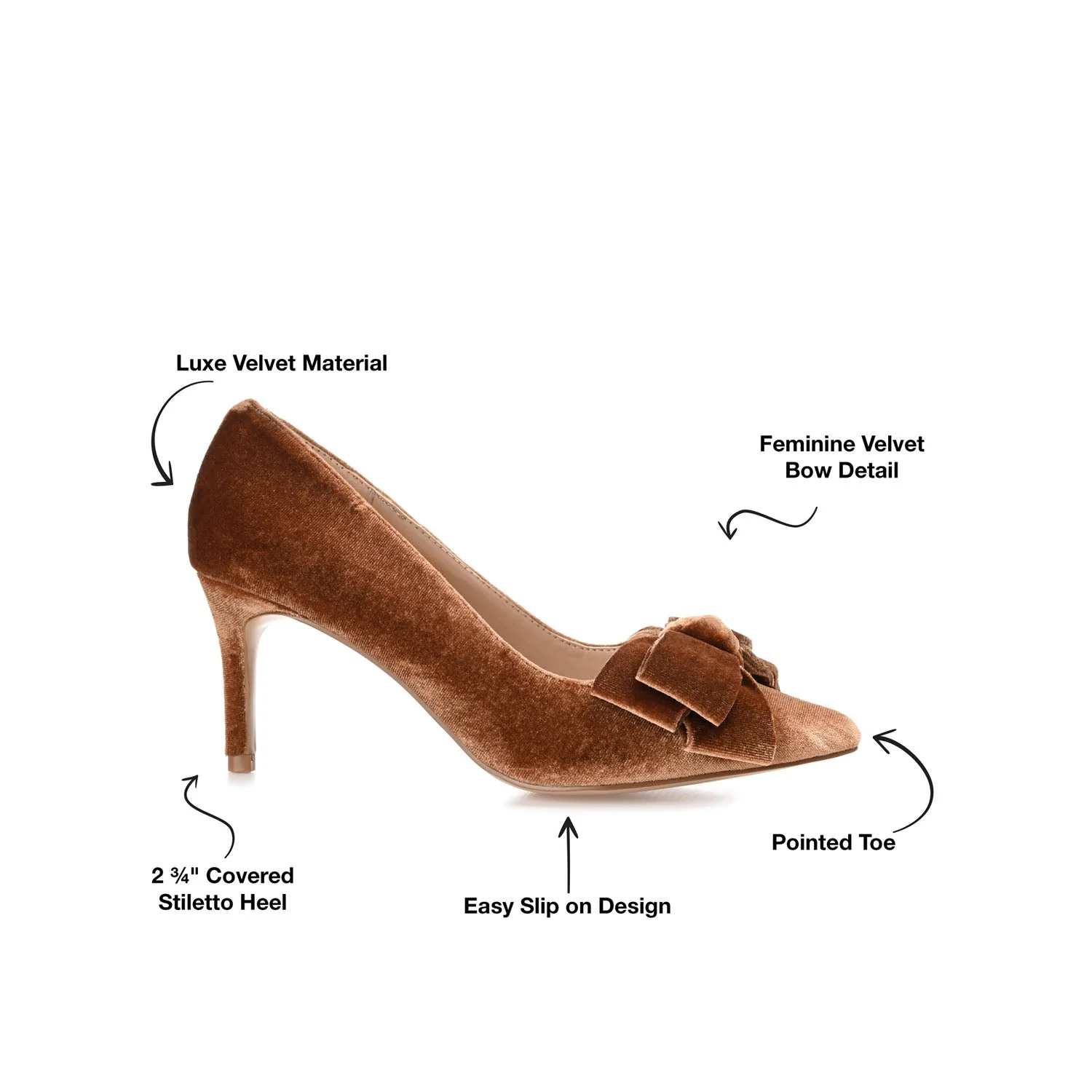 CRYSTOL STILETTO PUMP HEELS IN WIDE - Brown - Image 9