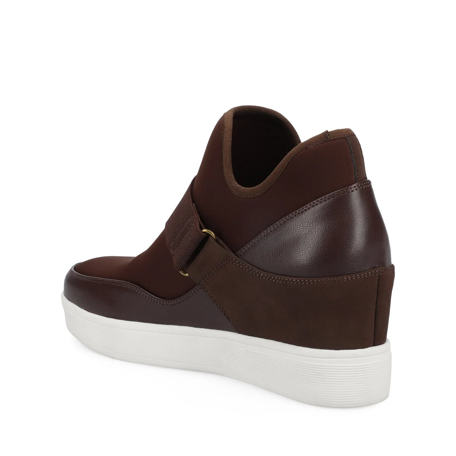 DAMARI HIGH TOP WEDGE SNEAKER - Chocolate - Image 4