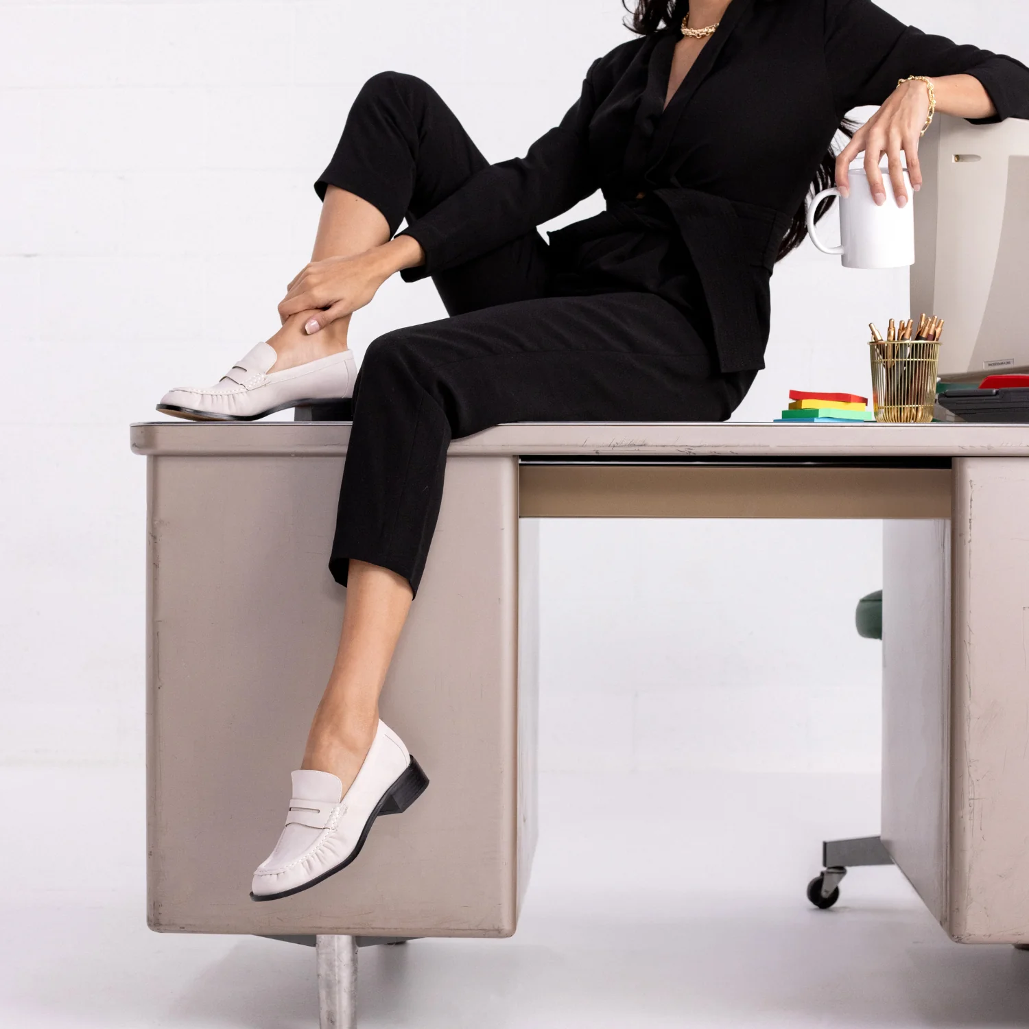 DANNA PENNY LOAFER - Bone - Image 2