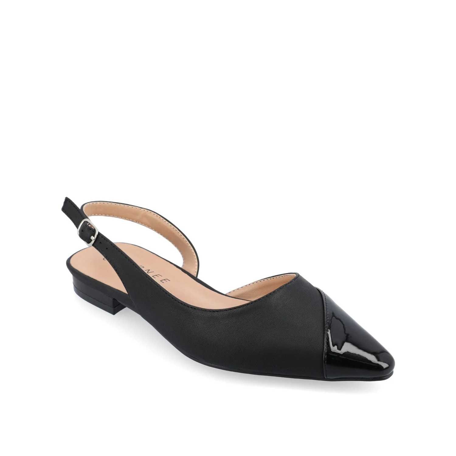 DAPHNNE BALLET FLATS IN TWEED FABRIC IN WIDE - Black - Image 2