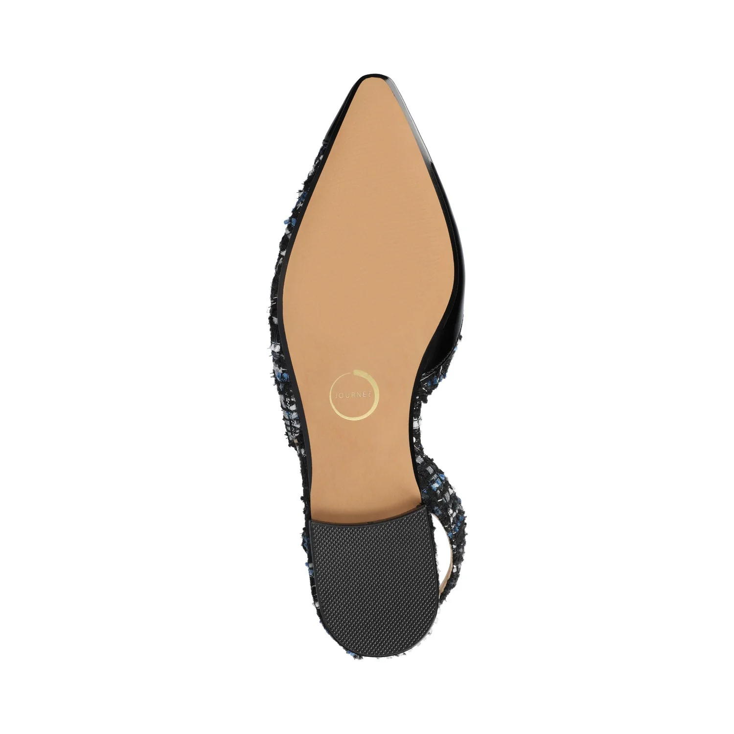 DAPHNNE BALLET FLATS IN TWEED FABRIC STATEMENT - Black Tweed - Image 5