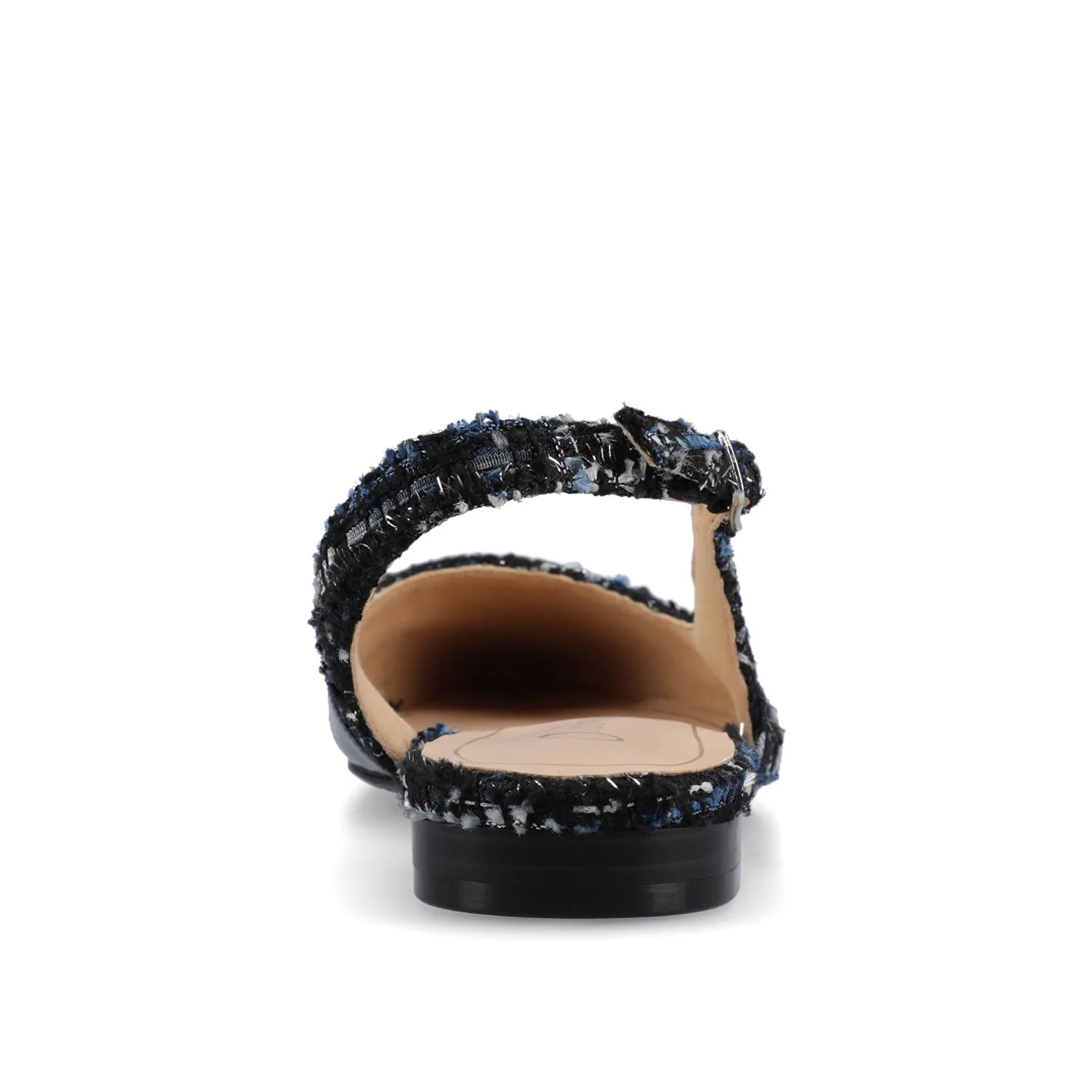 DAPHNNE BALLET FLATS IN TWEED FABRIC STATEMENT - Black Tweed - Image 6