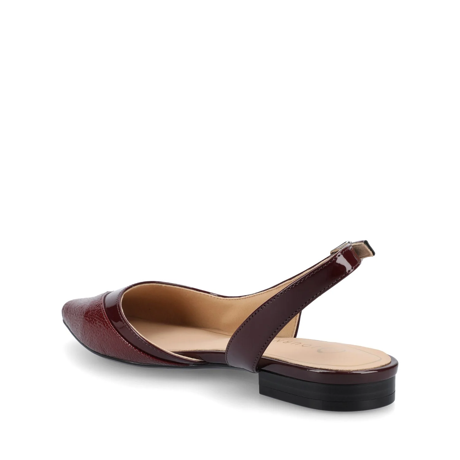 DAPHNNE BALLET FLATS IN TWEED FABRIC STATEMENT - Oxblood Nubuck - Image 3