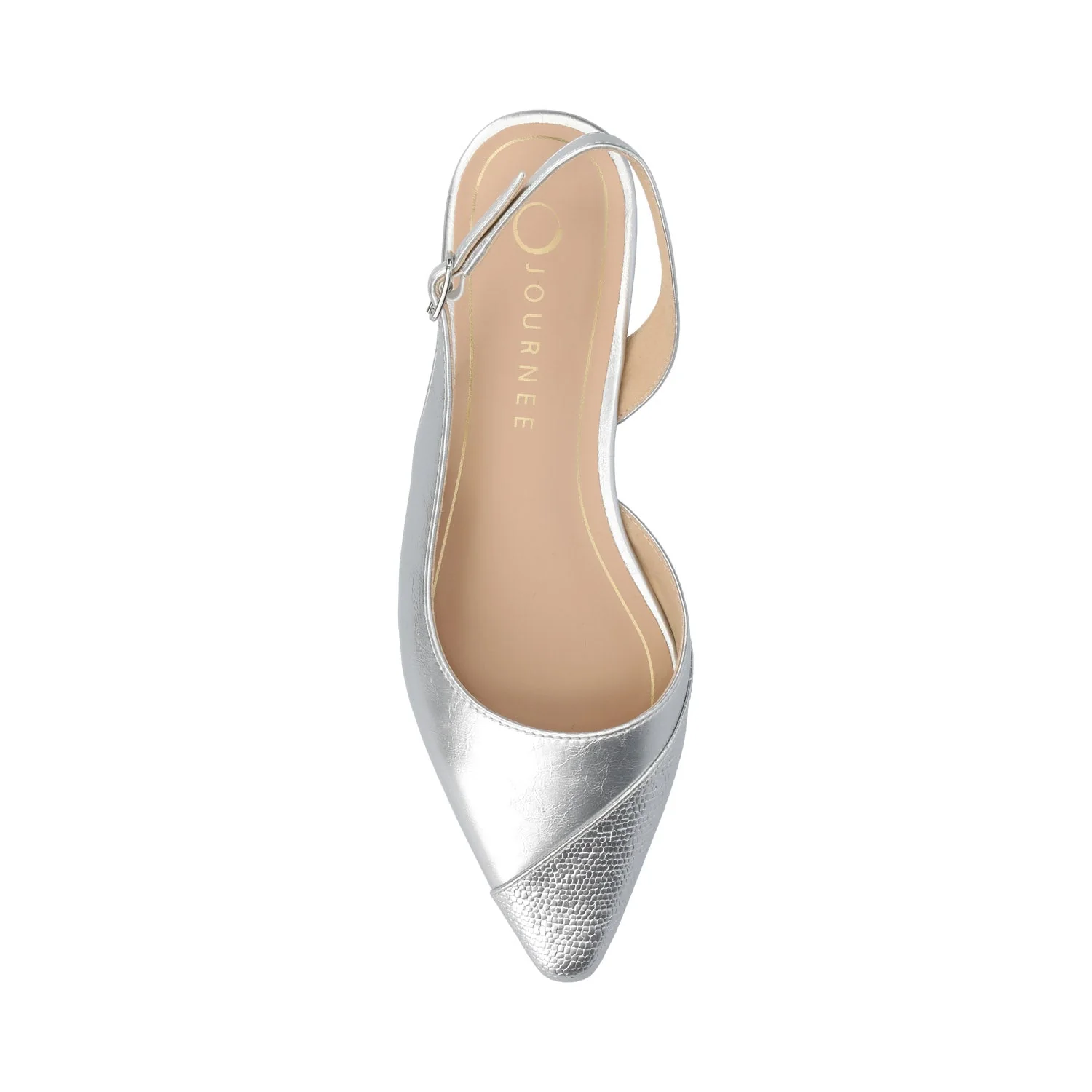 DAPHNNE BALLET FLATS IN TWEED FABRIC STATEMENT - Silver - Image 4
