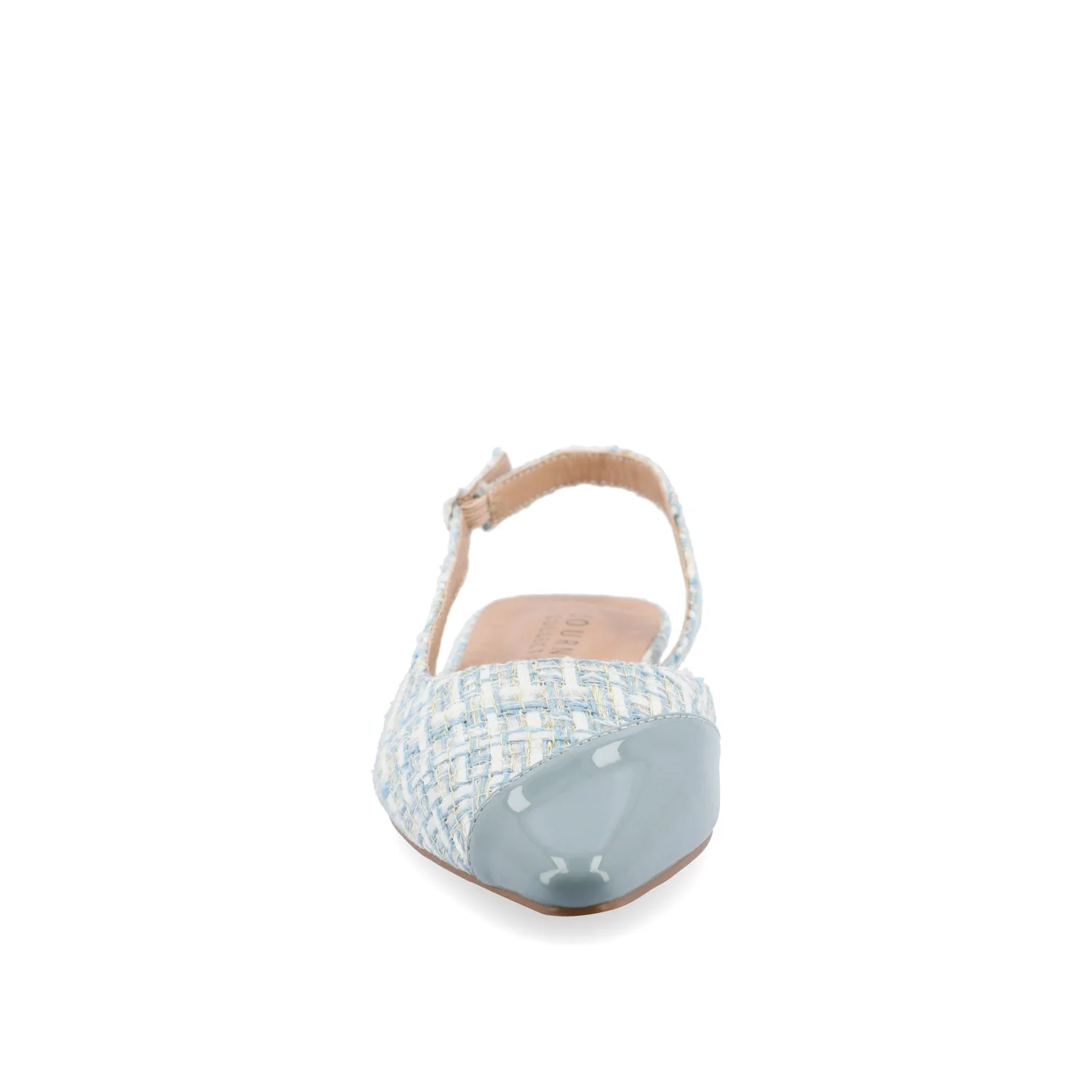 DAPHNNE BALLET FLATS IN TWEED FABRIC - Blue Tweed - Image 5