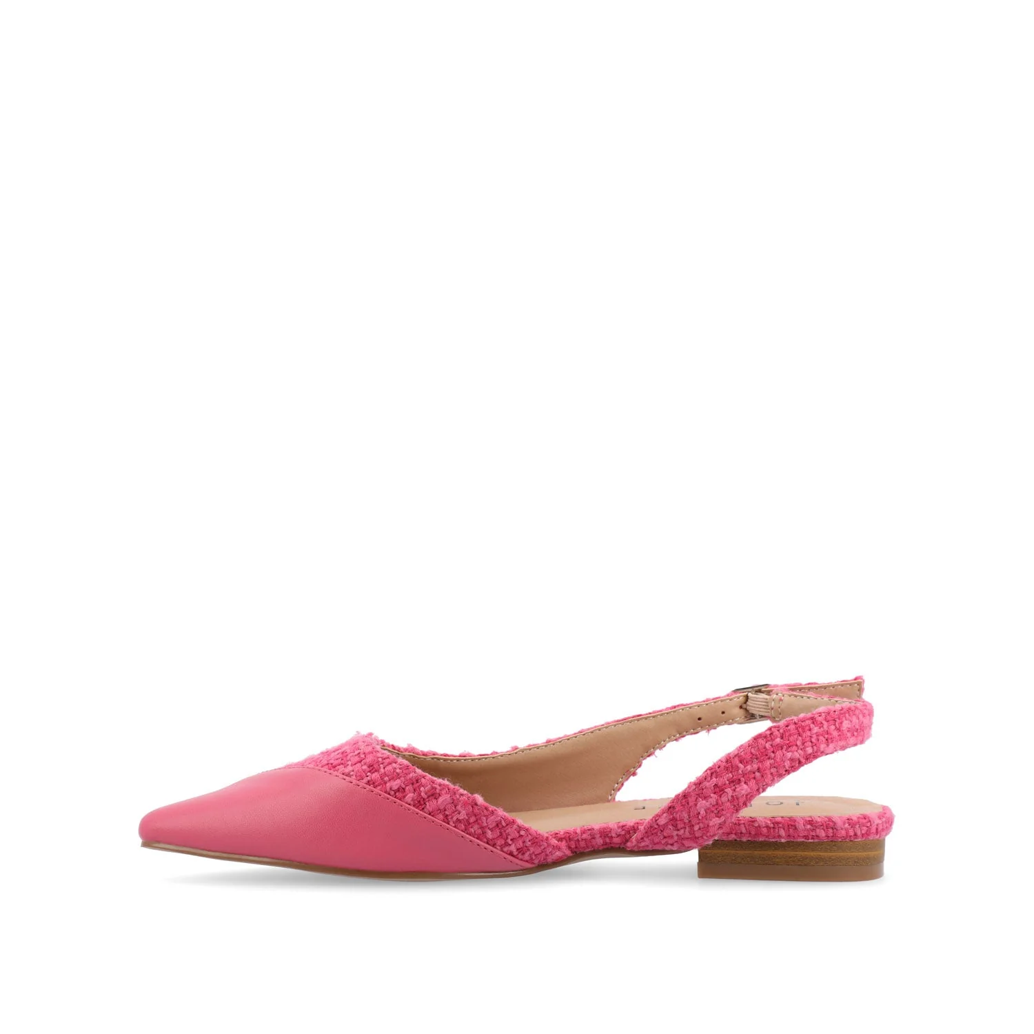 DAPHNNE BALLET FLATS IN TWEED FABRIC - Magenta Tweed - Image 3