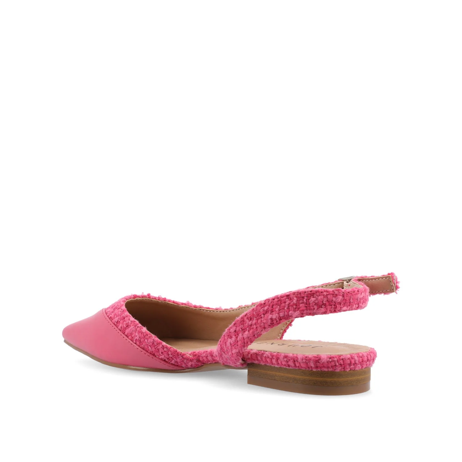 DAPHNNE BALLET FLATS IN TWEED FABRIC - Magenta Tweed - Image 4